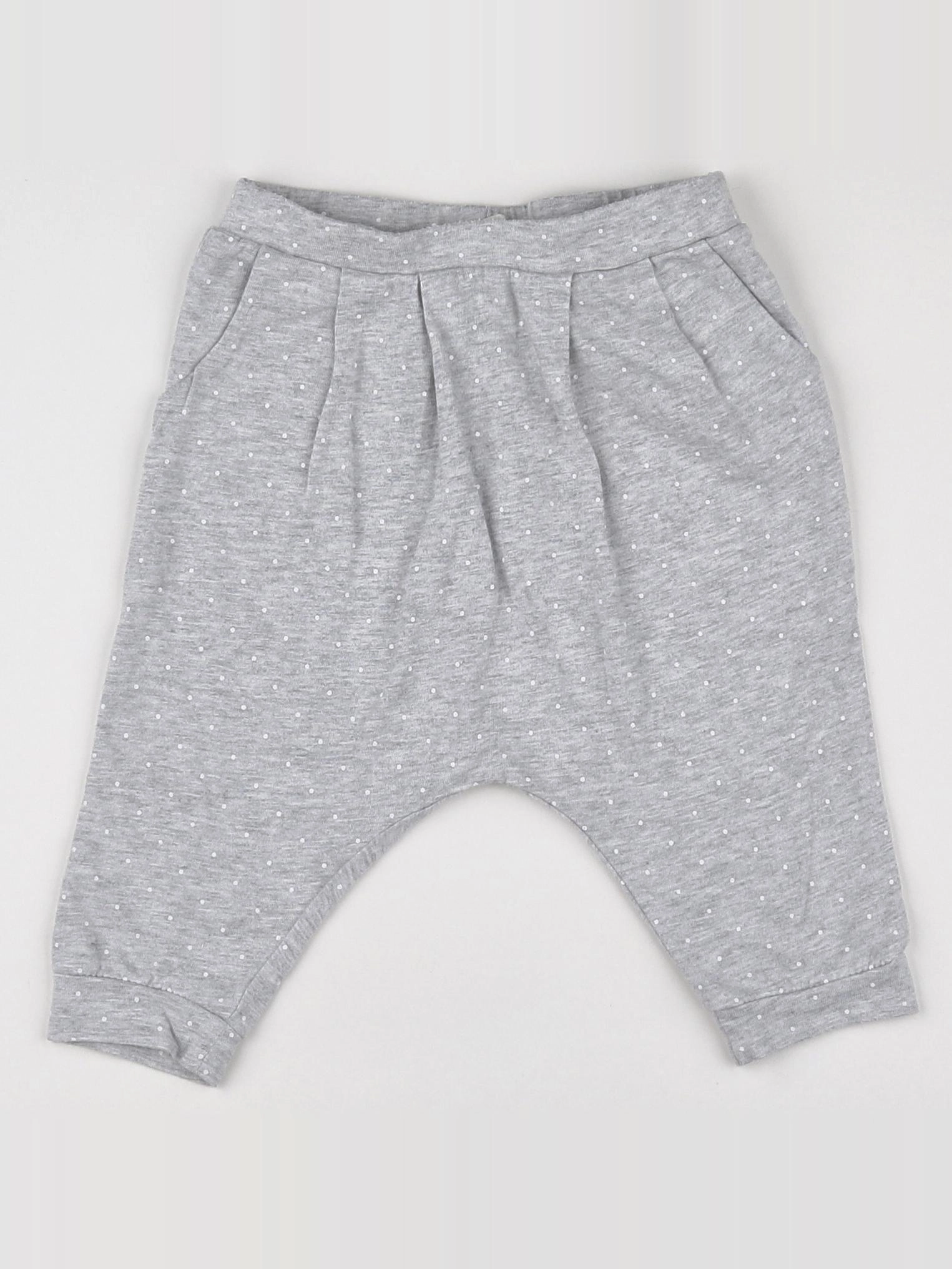 H&M - legging blanc, gris - 6/9 mois