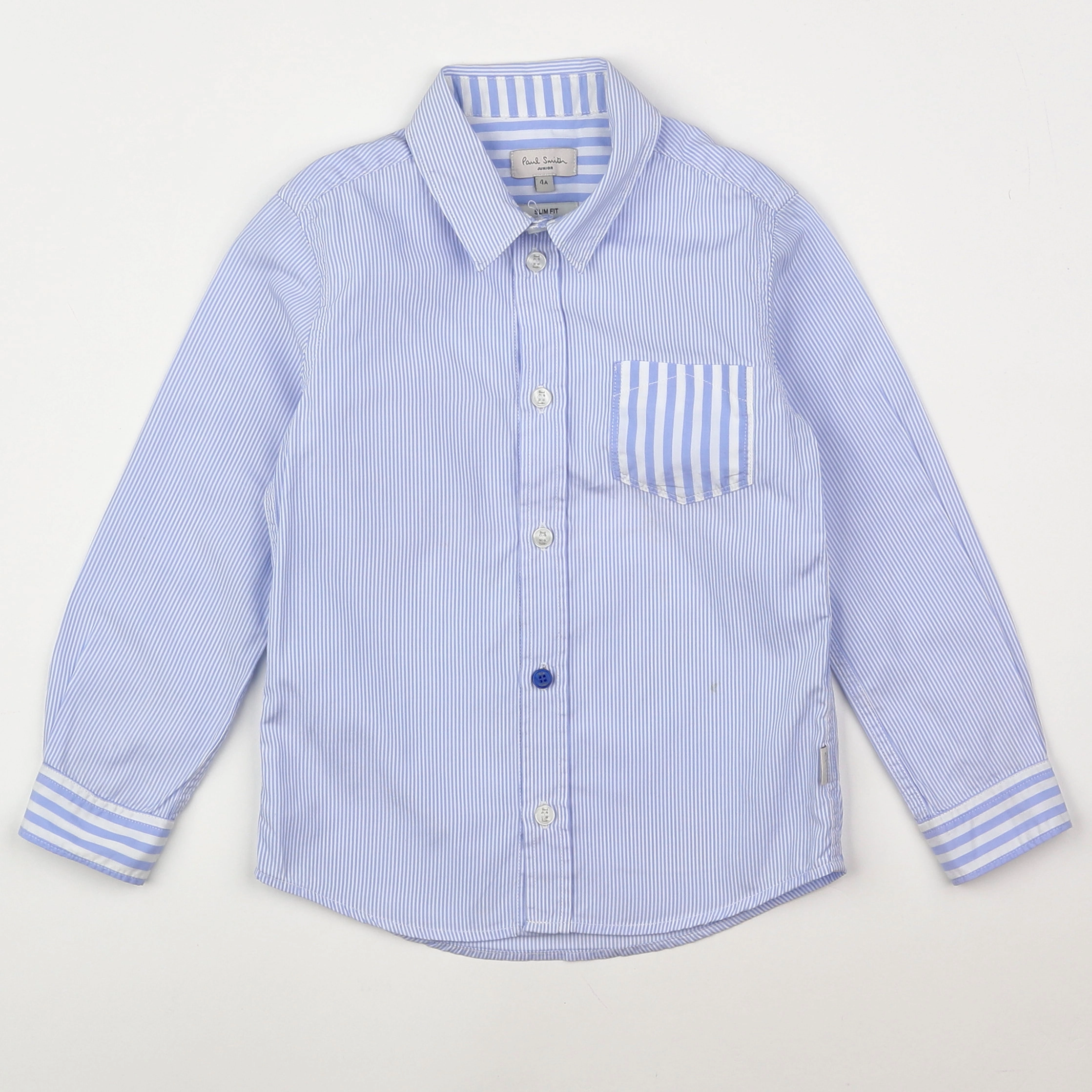 Paul Smith - chemise bleu, blanc - 5 ans