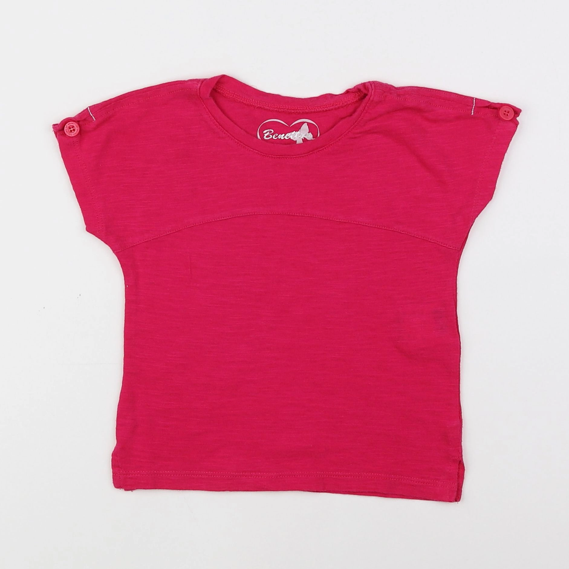 Benetton - tee-shirt rose - 18 mois