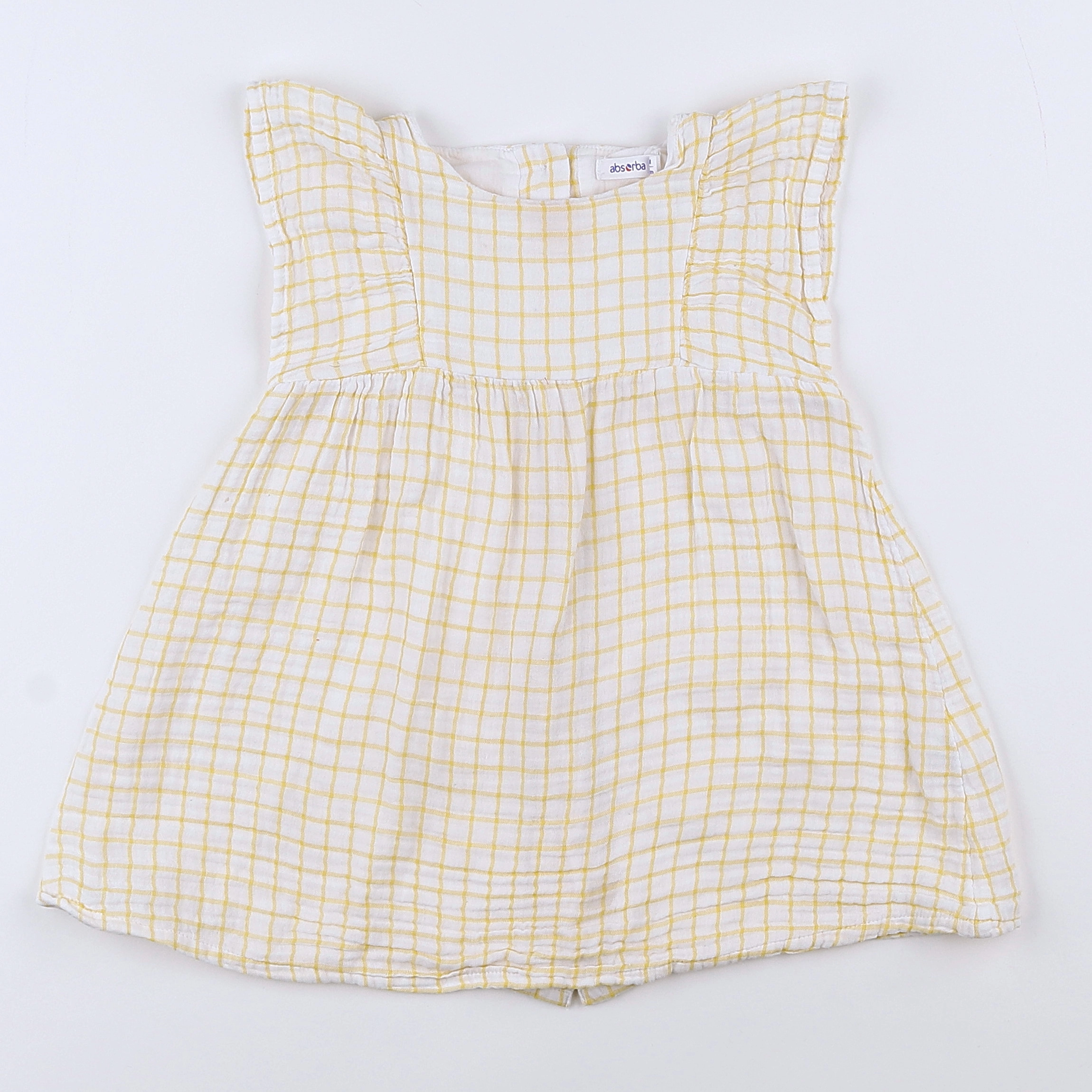 Absorba - robe blanc, jaune - 18 mois