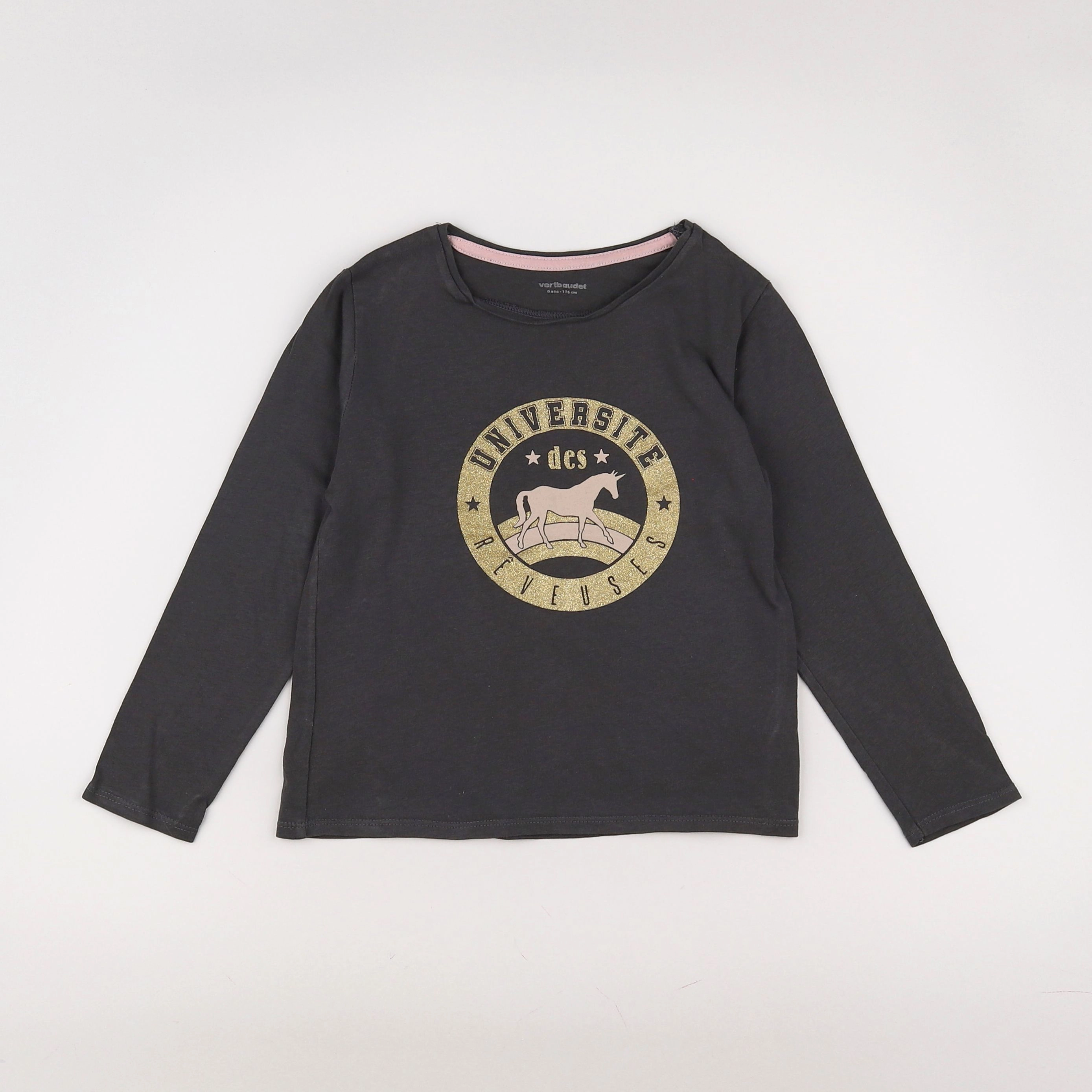 Vertbaudet - tee-shirt gris - 6 ans