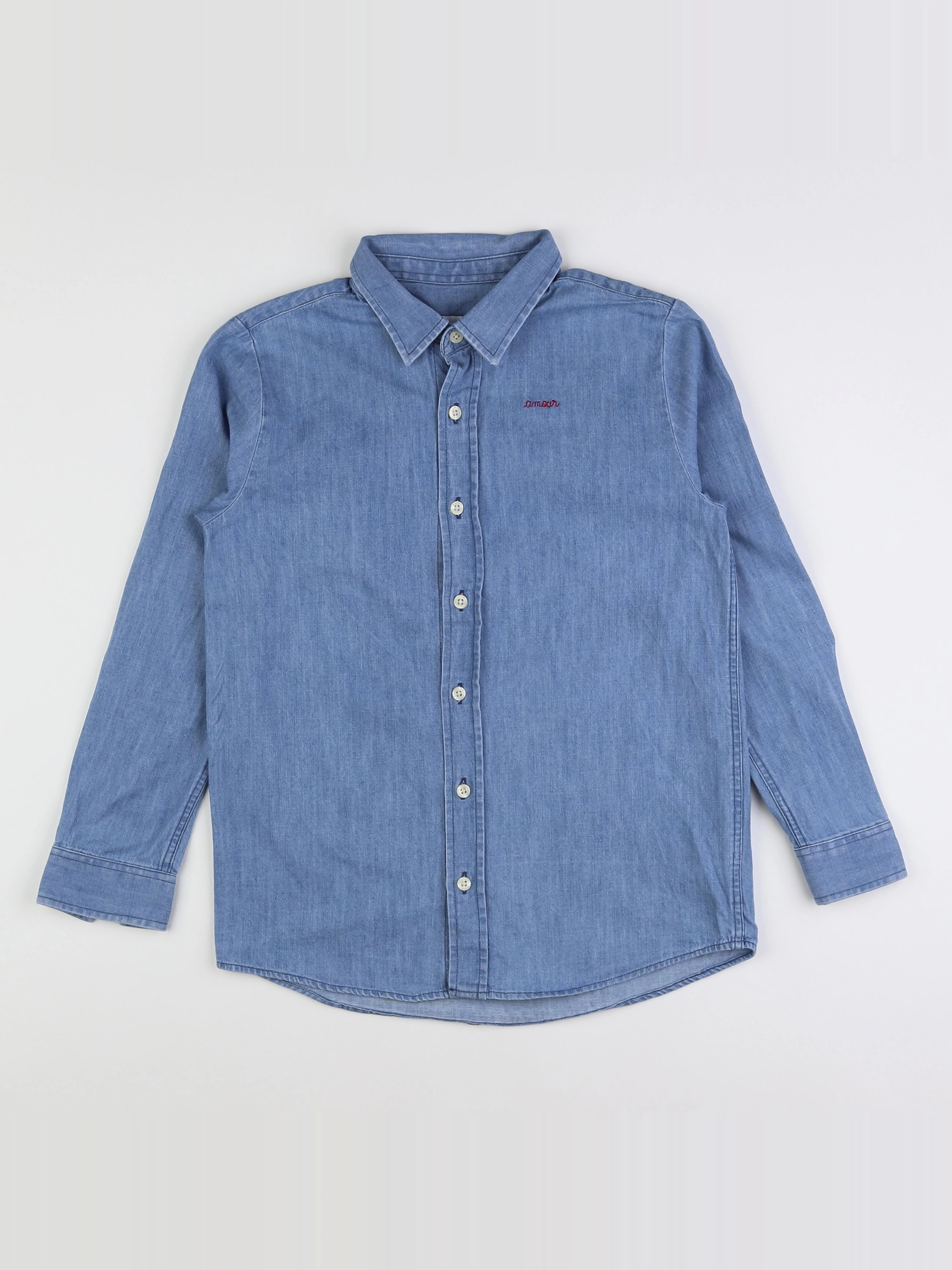 Maison Labiche - chemise bleu, rouge - 10 ans