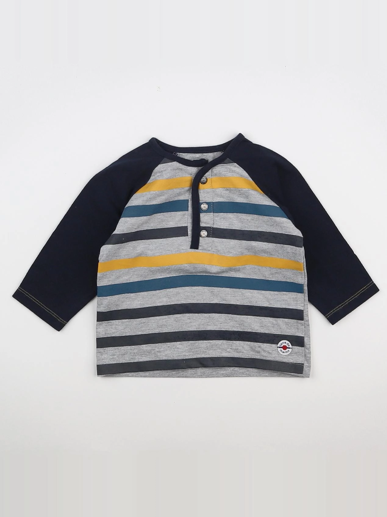 Terre de marins - sweat gris, bleu - 9 mois