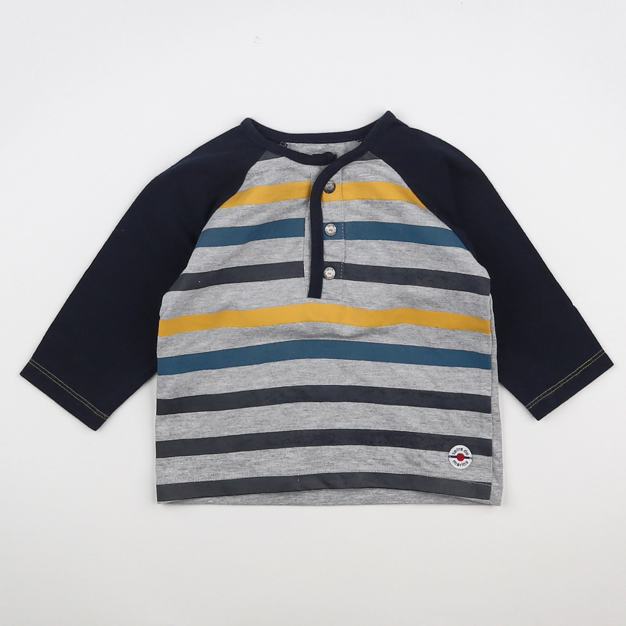 Terre de marins - sweat gris, bleu - 9 mois