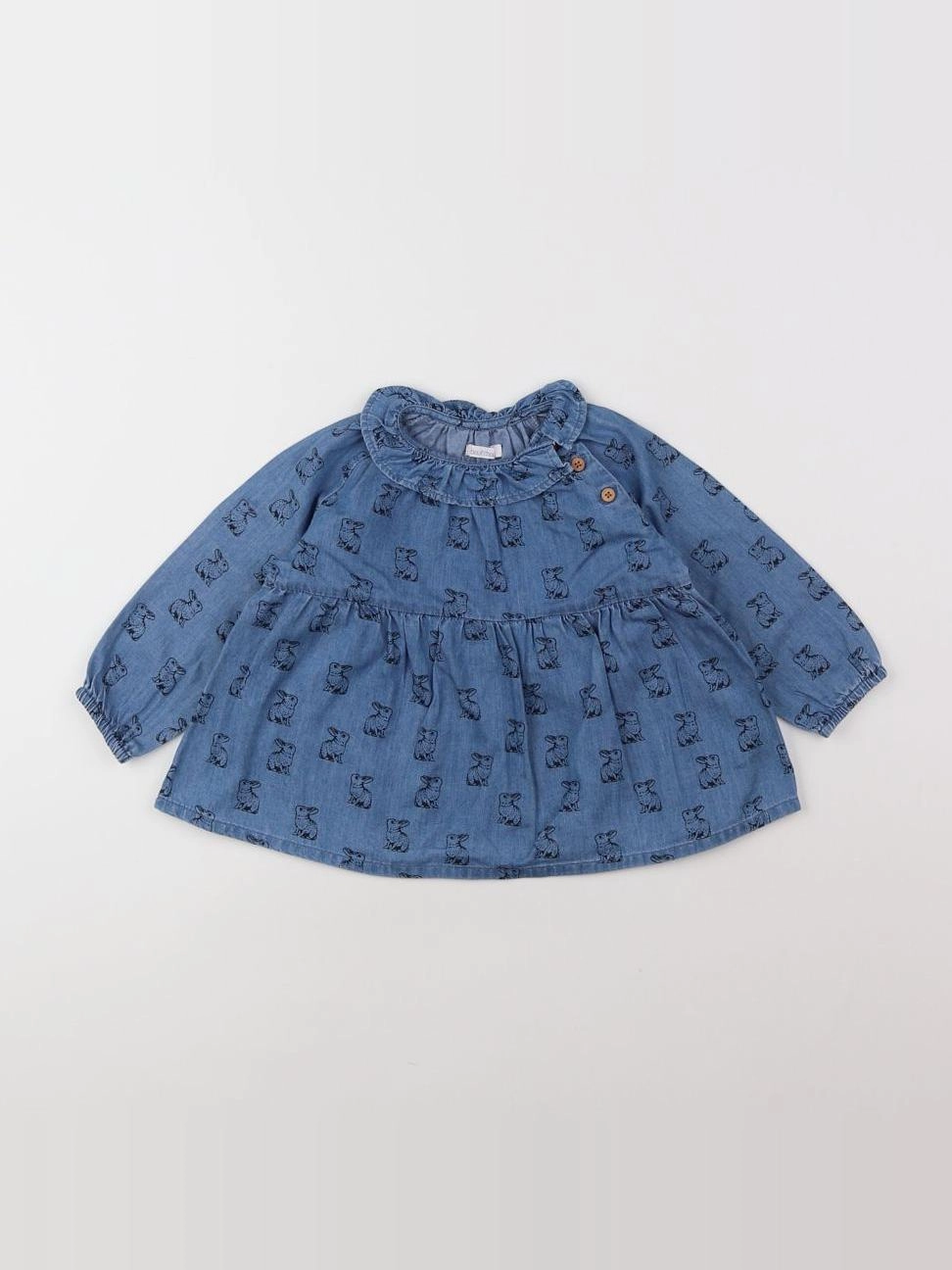 Boutchou - blouse bleu - 9 mois
