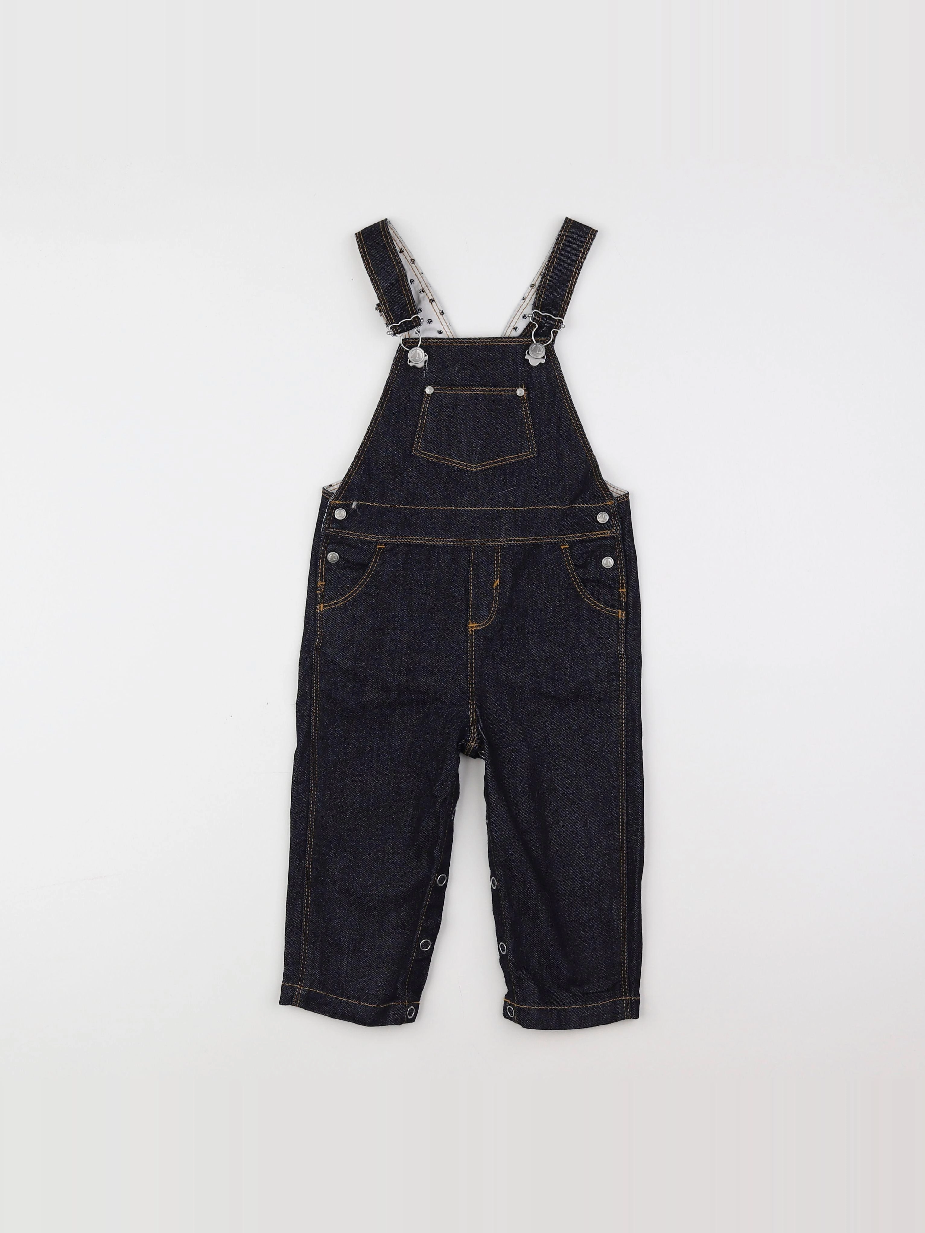 Petit Bateau - salopette bleu - 12 mois