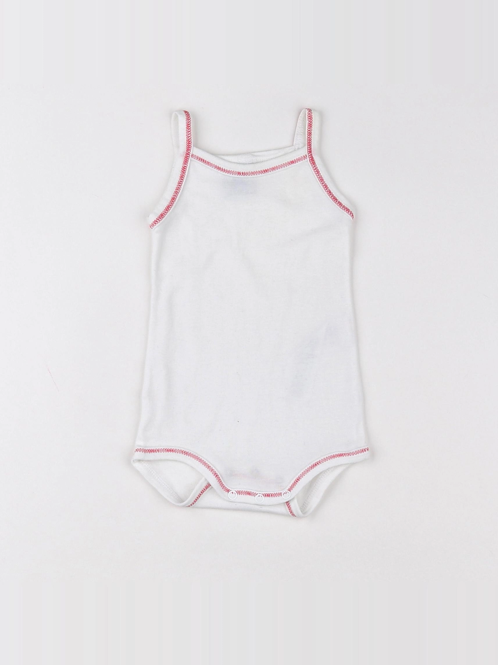 Petit Bateau - body rose, blanc - 3 mois