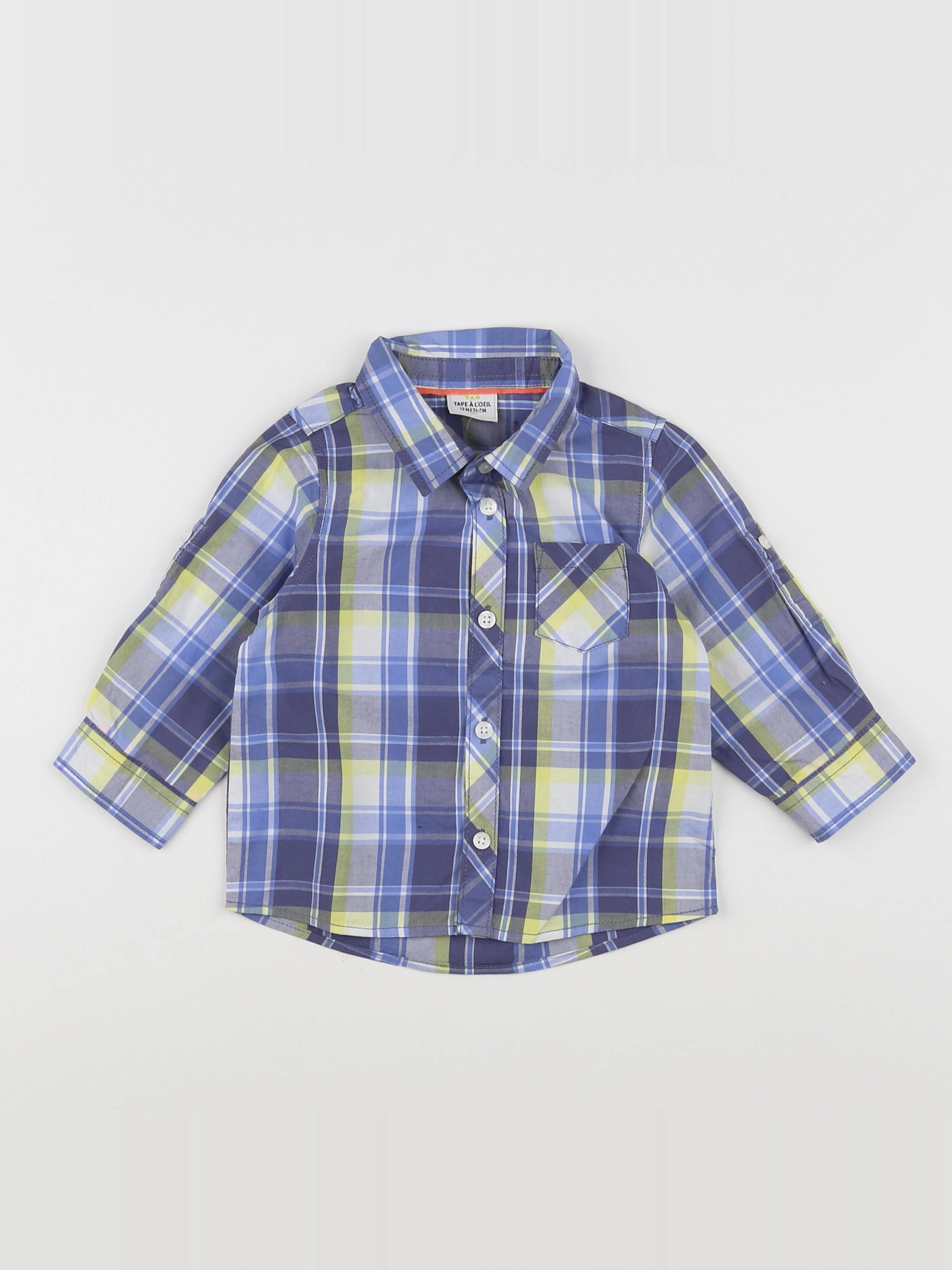 Tape à l'oeil - chemise bleu - 12 mois