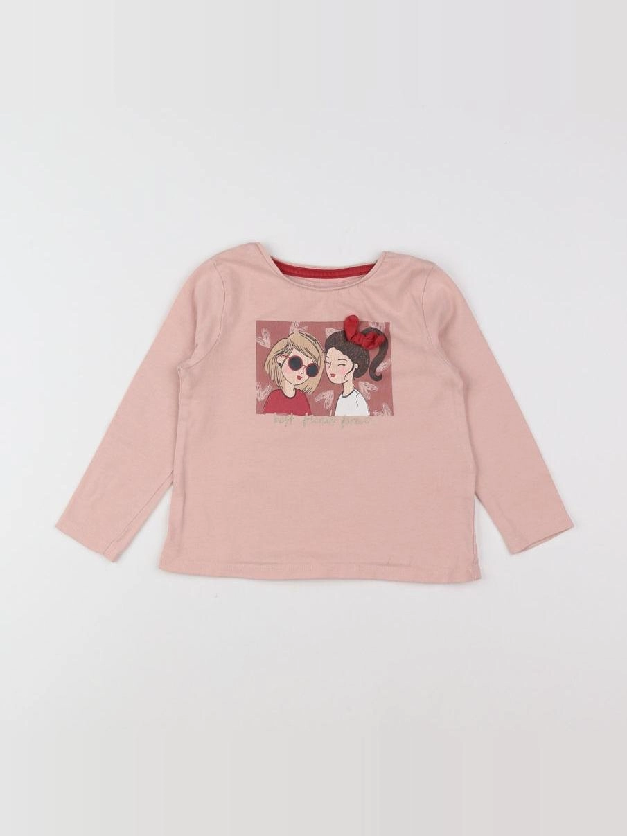 Vertbaudet - tee-shirt rose - 2 ans