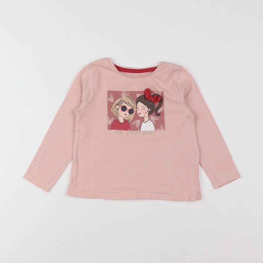 Vertbaudet - tee-shirt rose - 2 ans