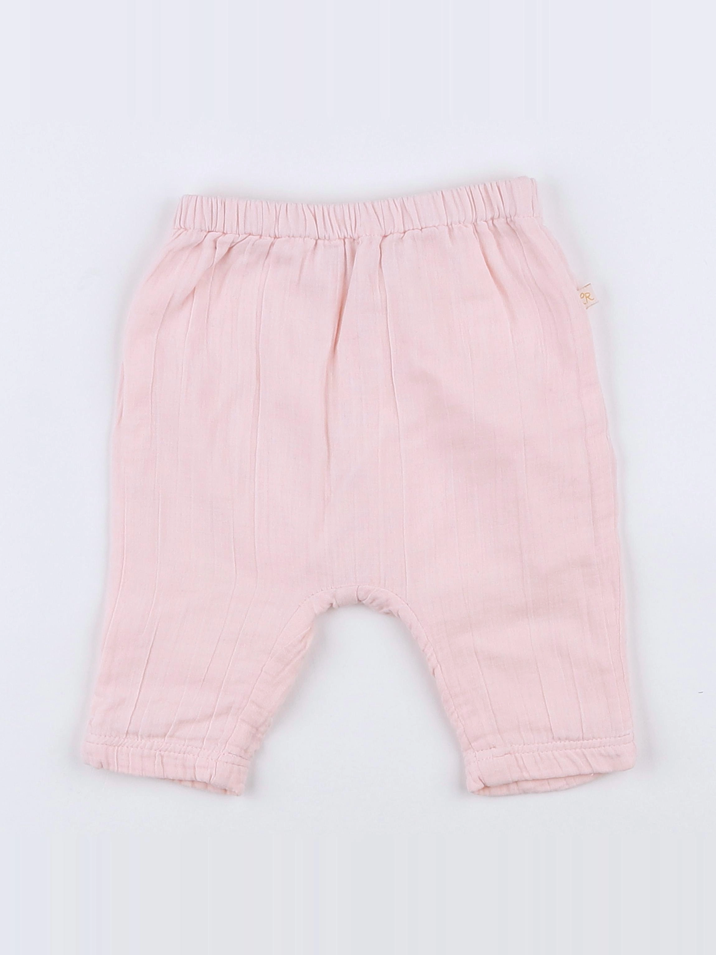 Cadet Rousselle - pantalon doublé rose - 3 mois