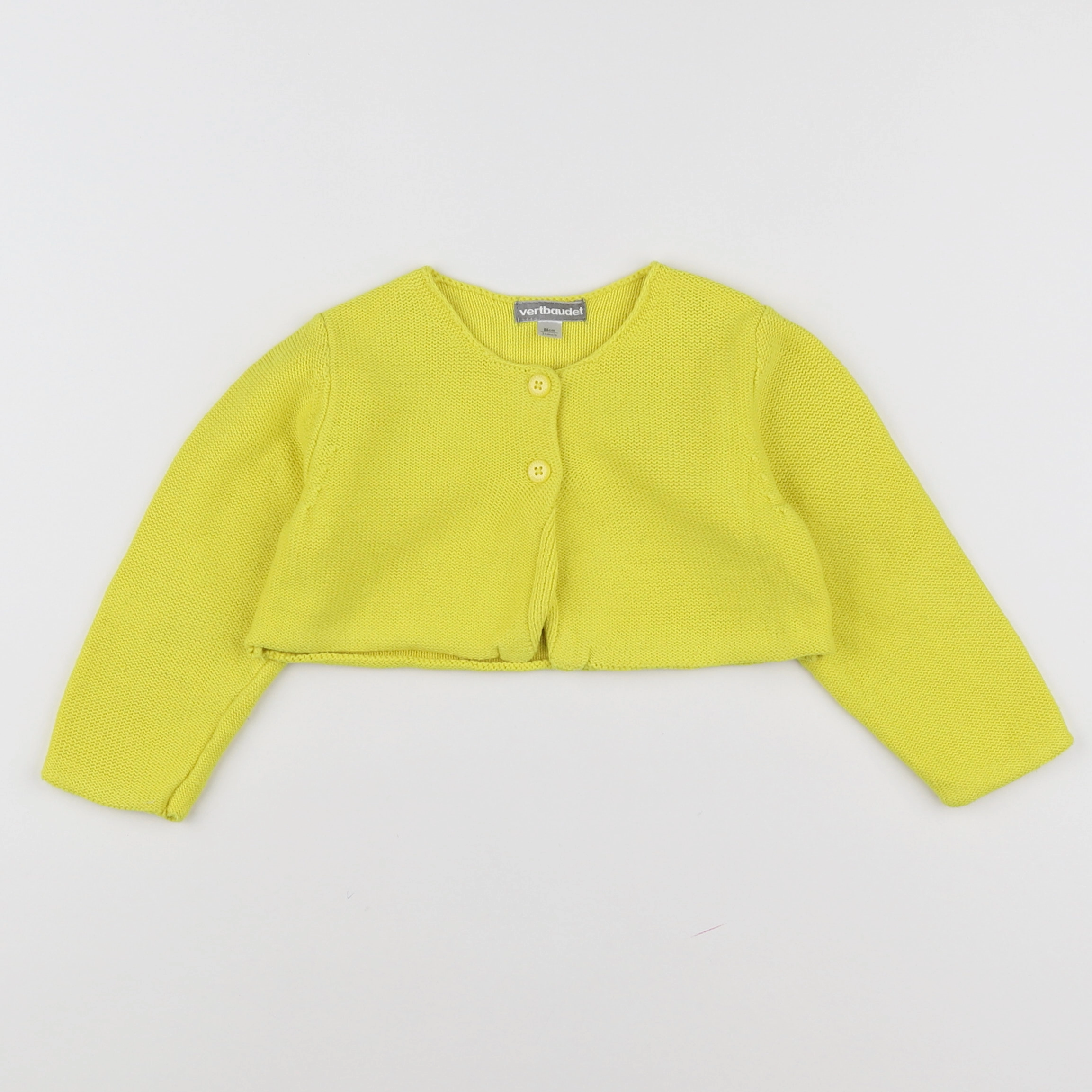 Vertbaudet - gilet jaune - 2 ans