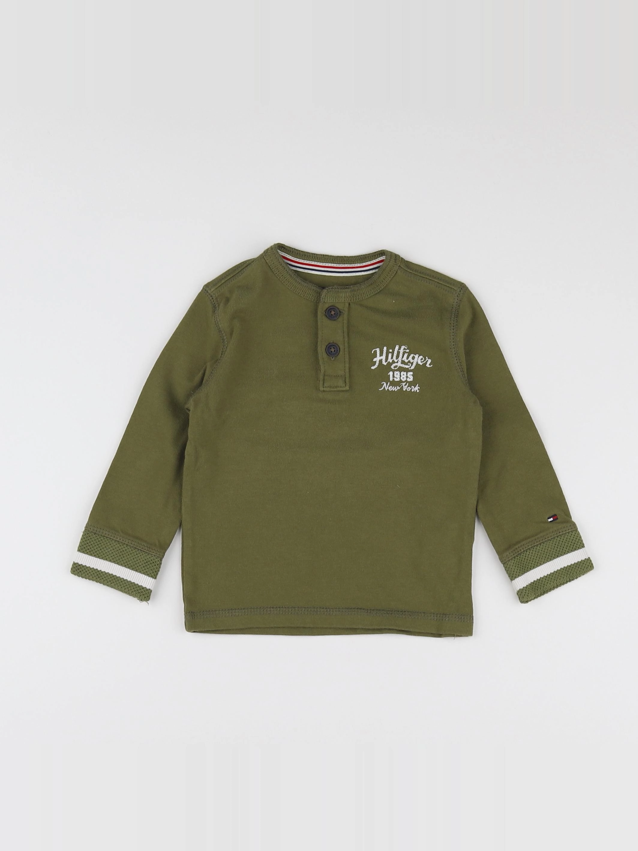 Tommy Hilfiger - sweat vert - 9 mois