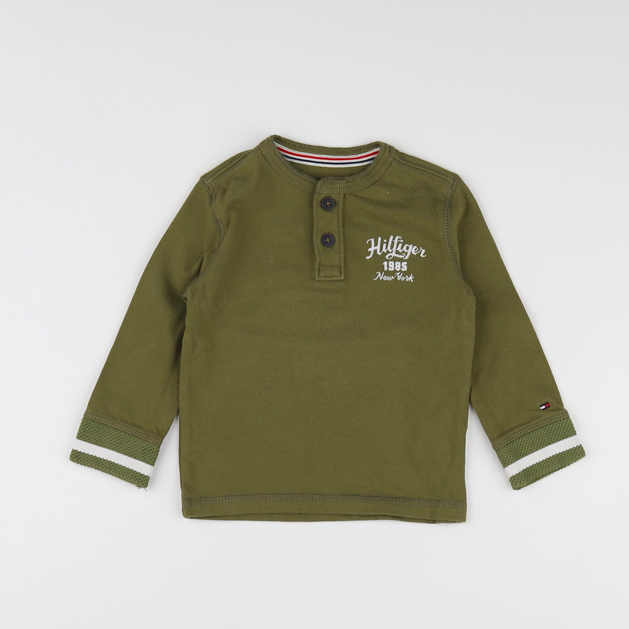 Tommy Hilfiger - sweat vert - 9 mois