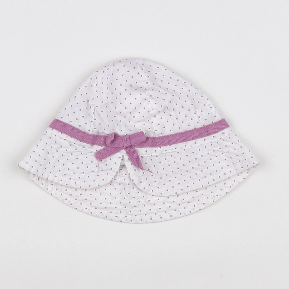 Vertbaudet - chapeau blanc, rose - 6 mois