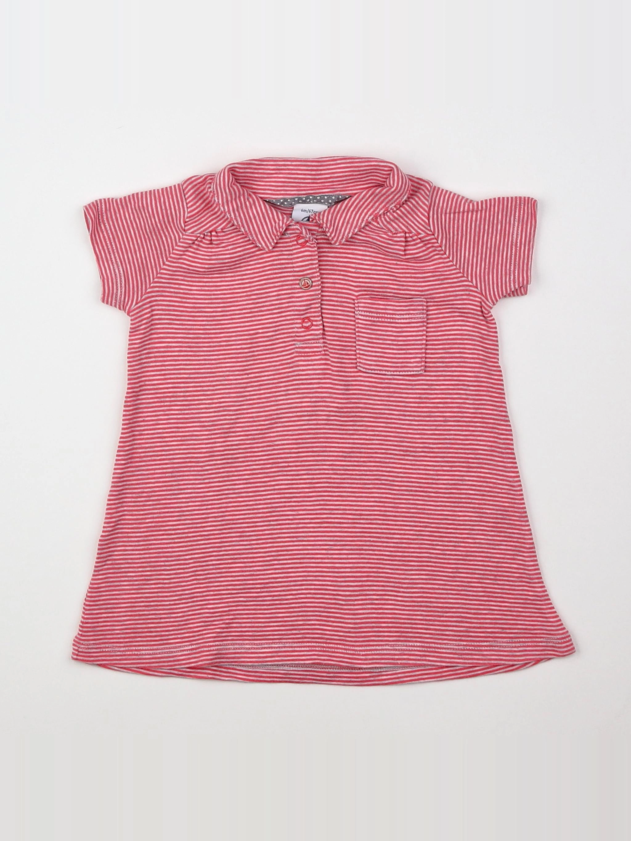 Petit Bateau - robe rose - 6 mois