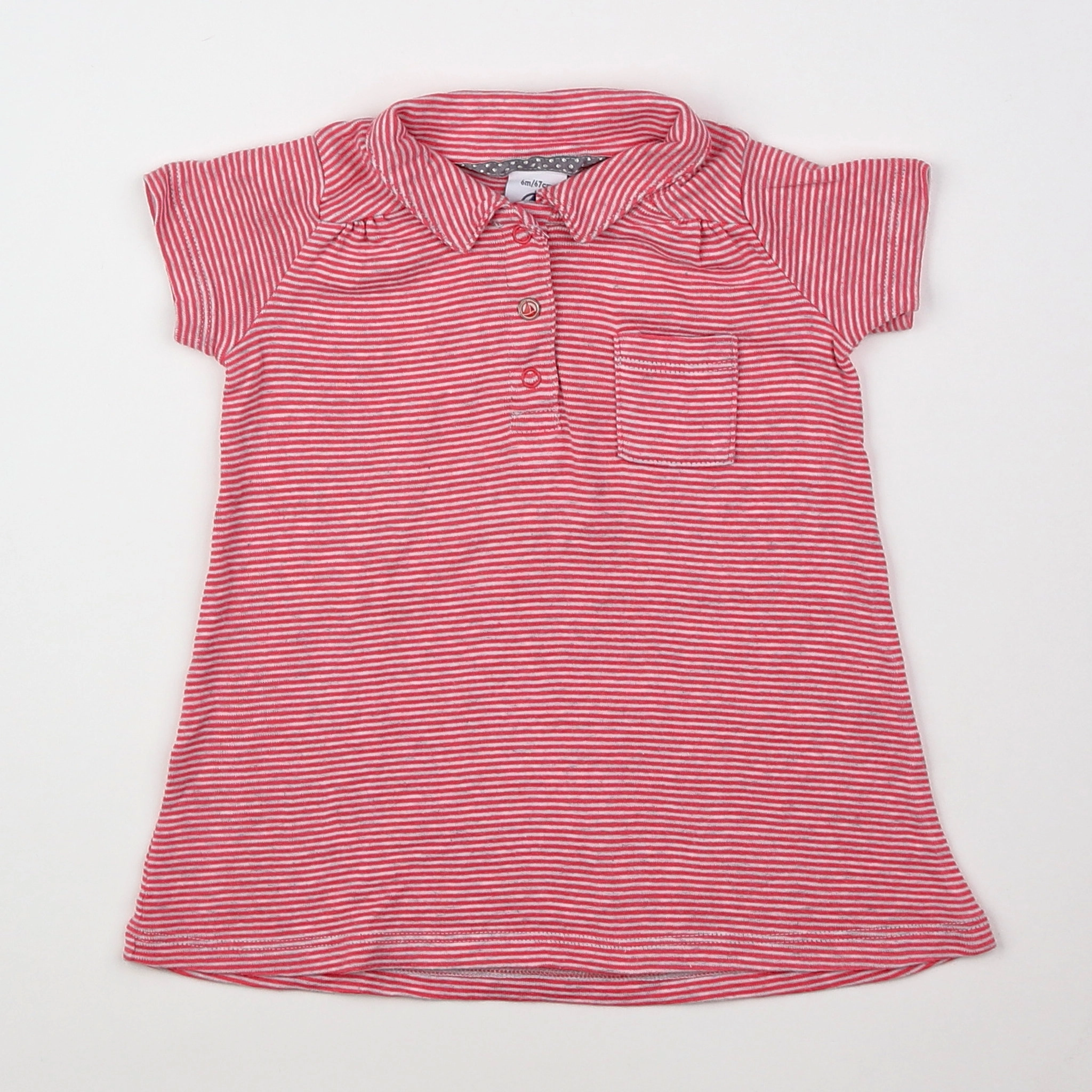 Petit Bateau - robe rose - 6 mois