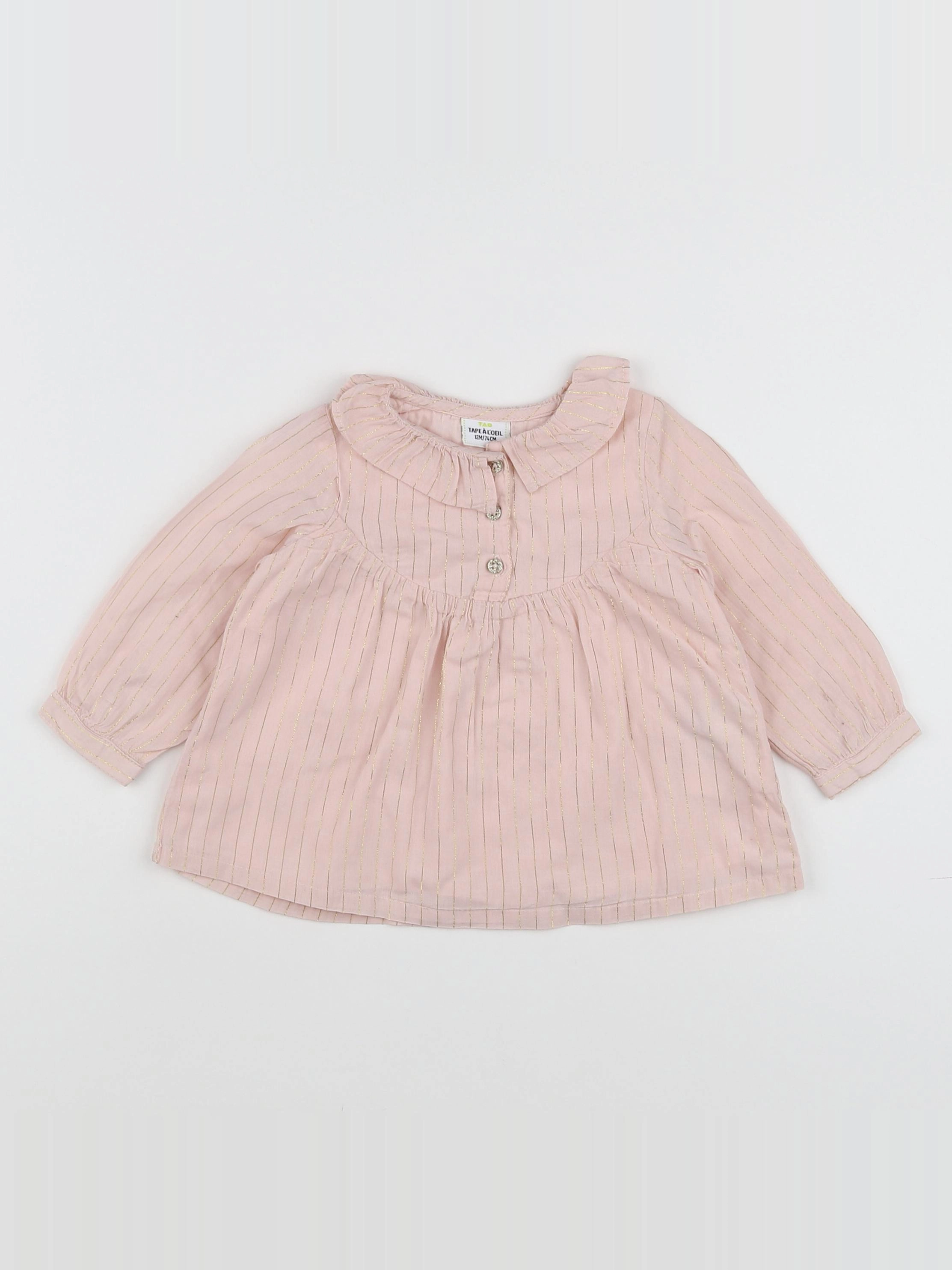 Tape à l'oeil - blouse rose - 12 mois
