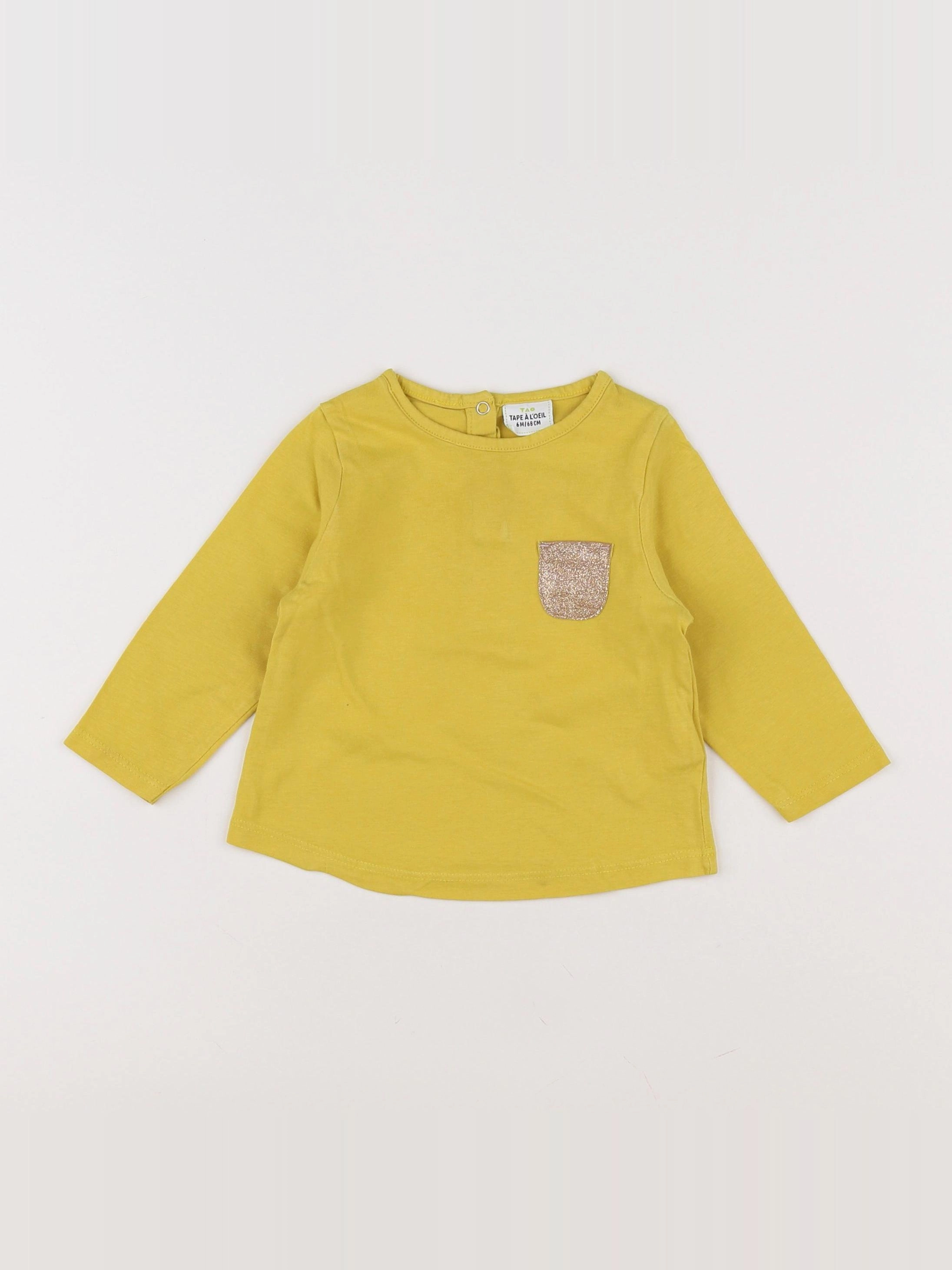 Tape à l'oeil - tee-shirt jaune - 6 mois