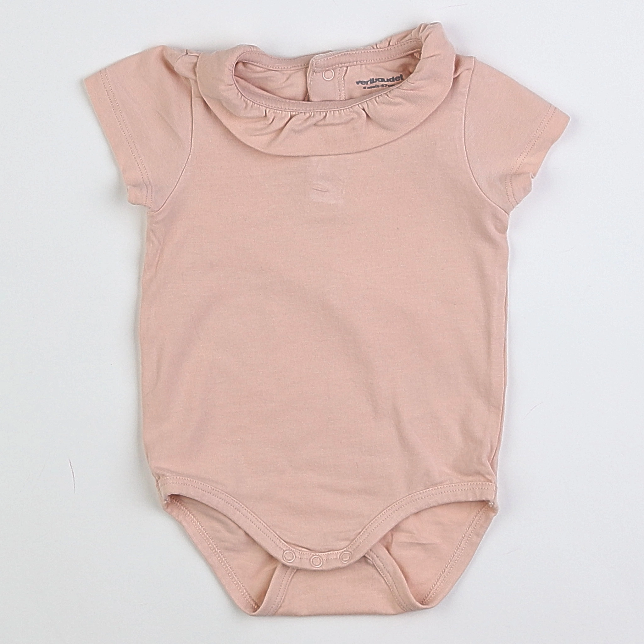 Vertbaudet - body à col beige - 6 mois