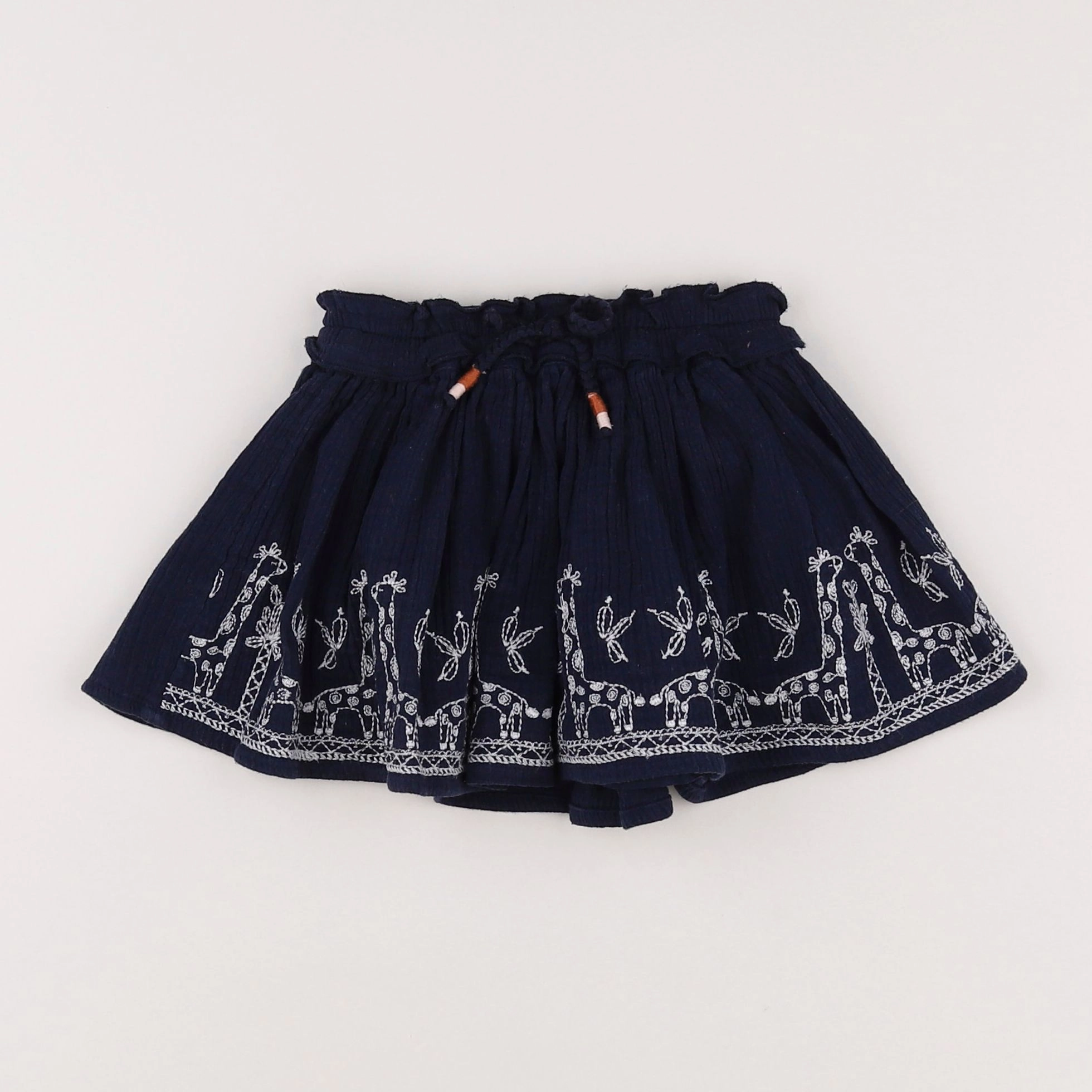Vertbaudet - jupe blanc, bleu - 18 mois