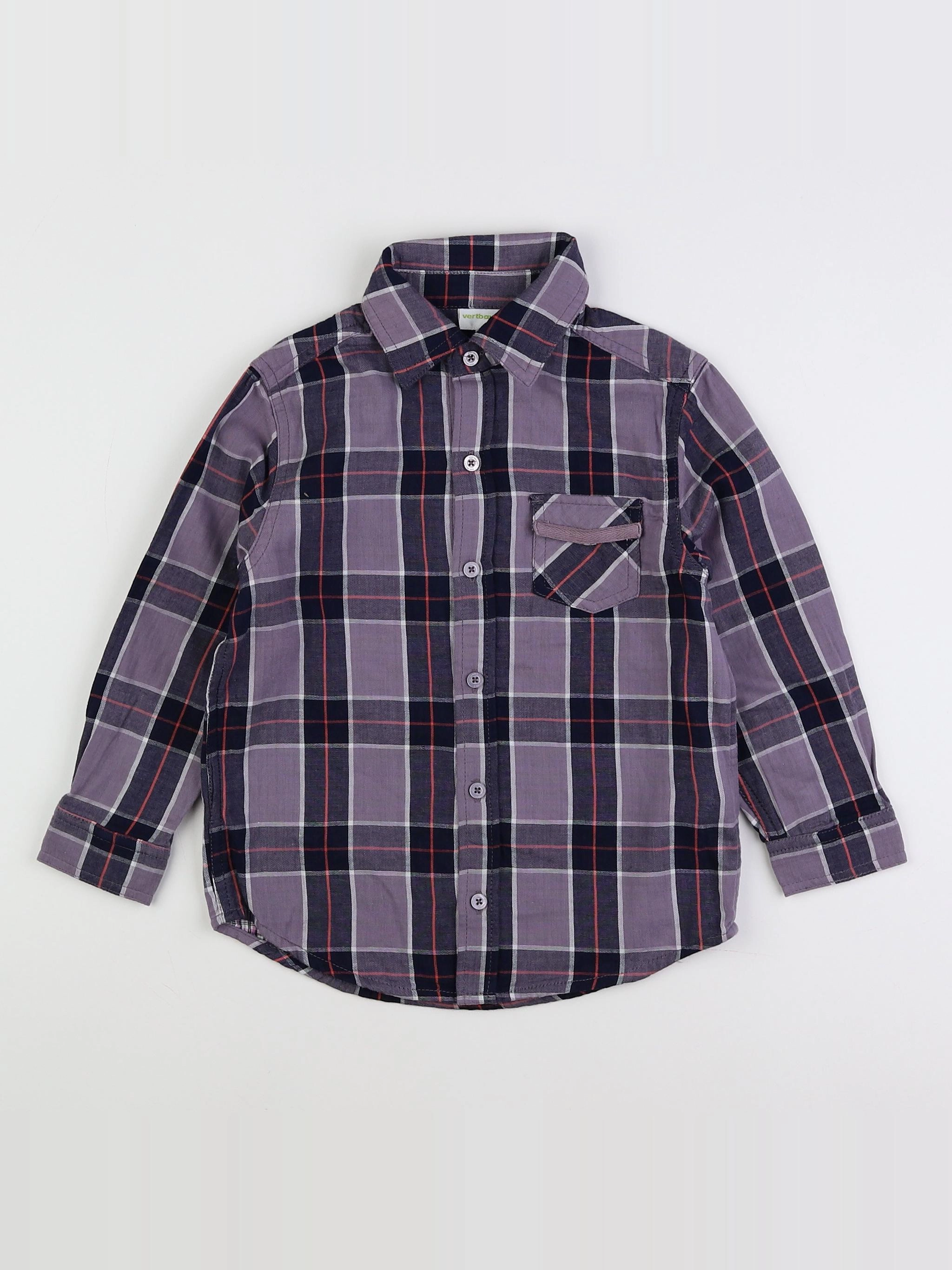 Vertbaudet - chemise violet - 4 ans