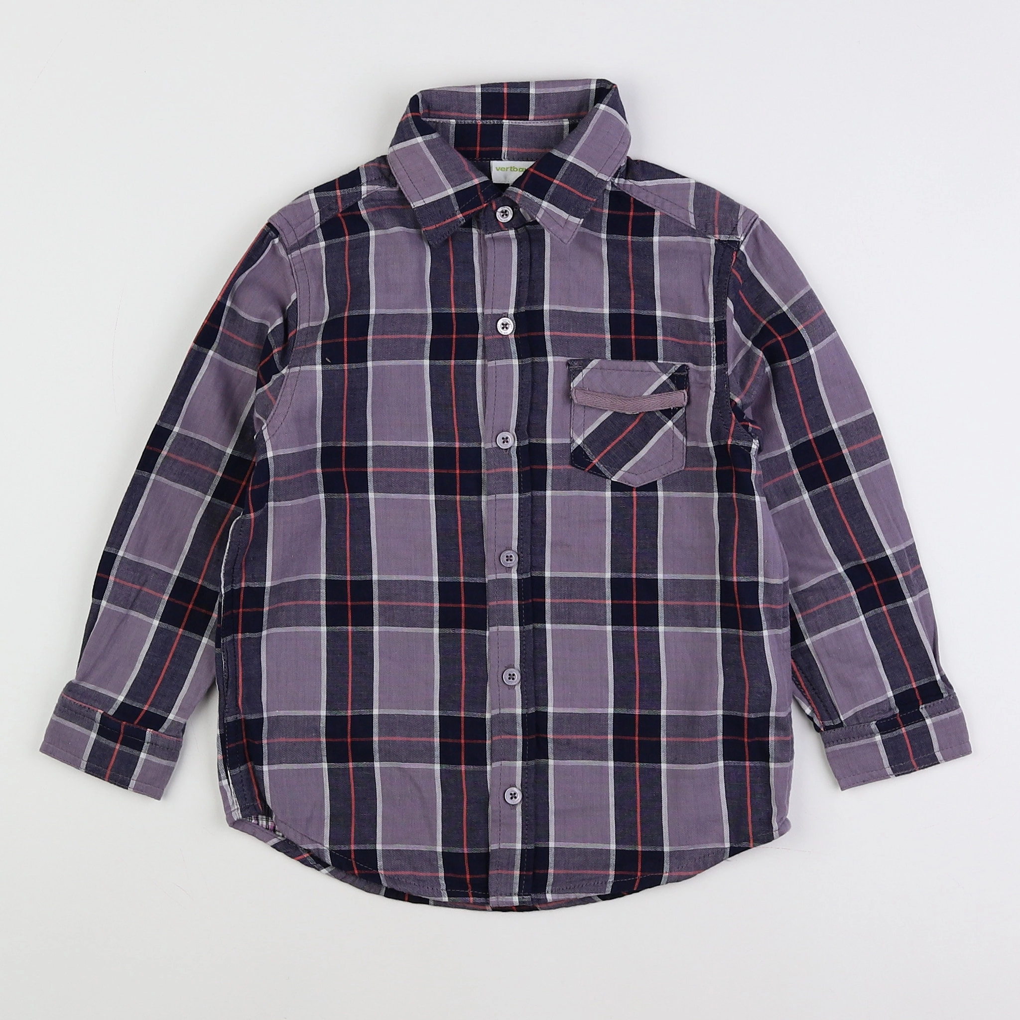 Vertbaudet - chemise violet - 4 ans