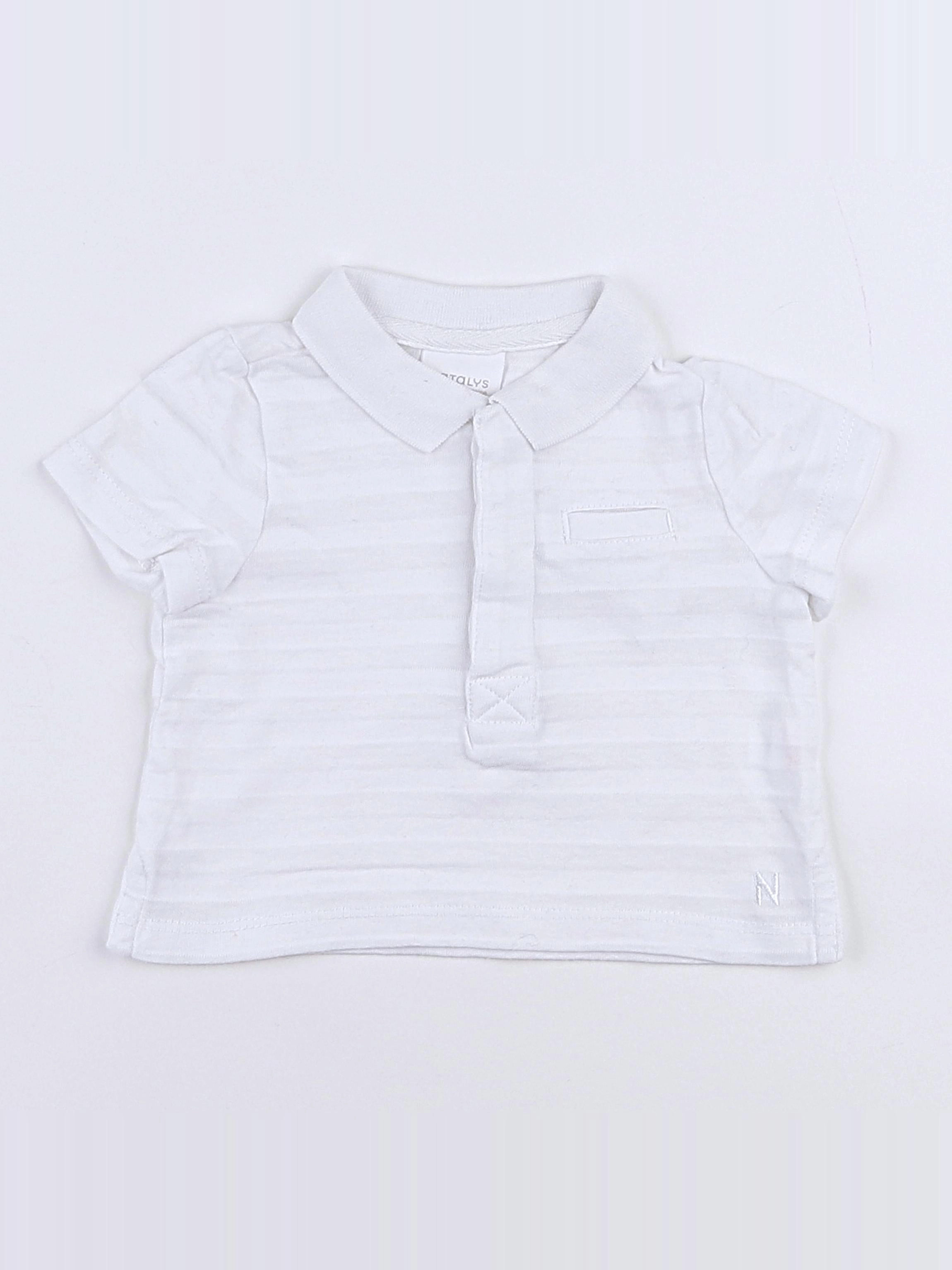 Natalys - polo blanc - 3 mois