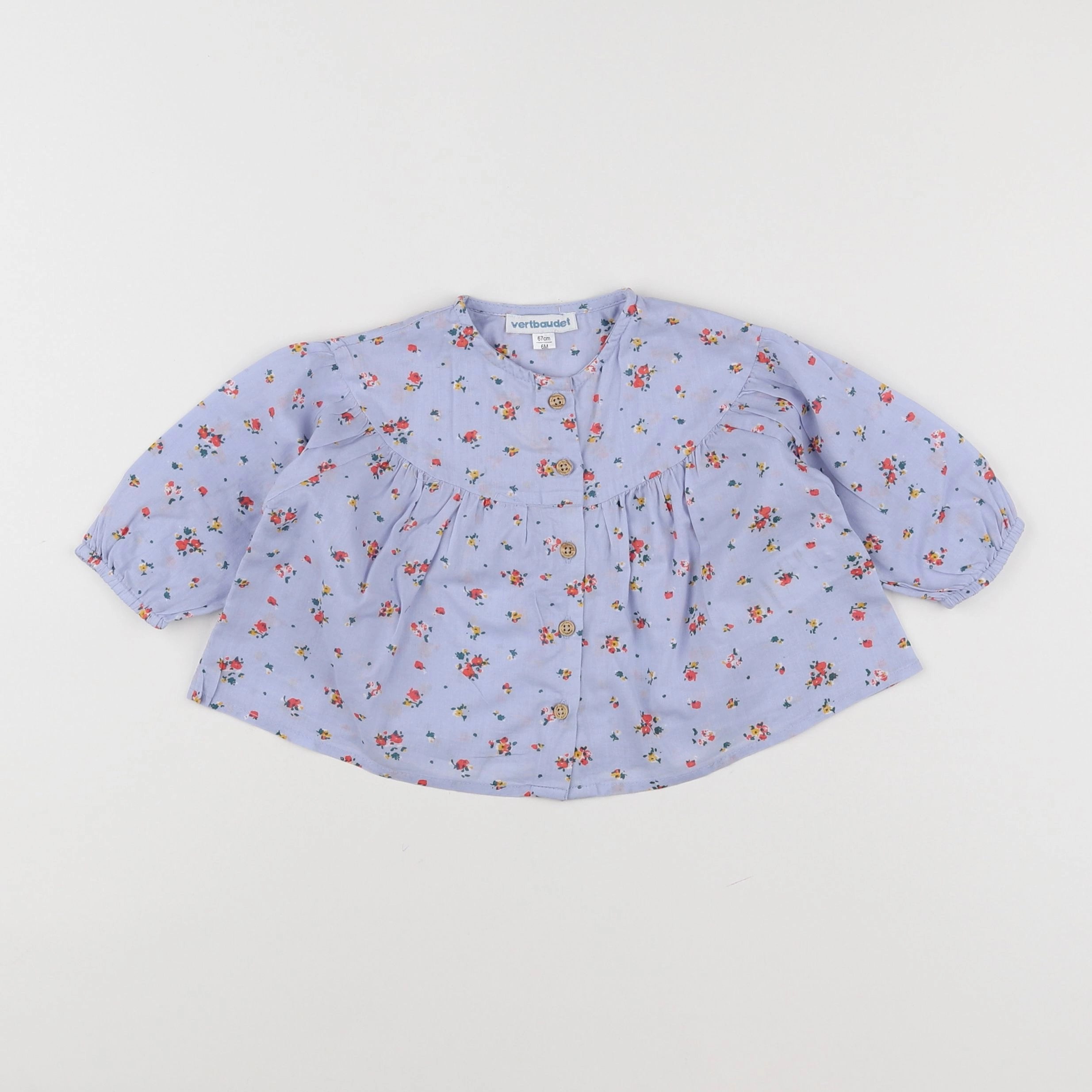 Vertbaudet - blouse bleu - 6 mois