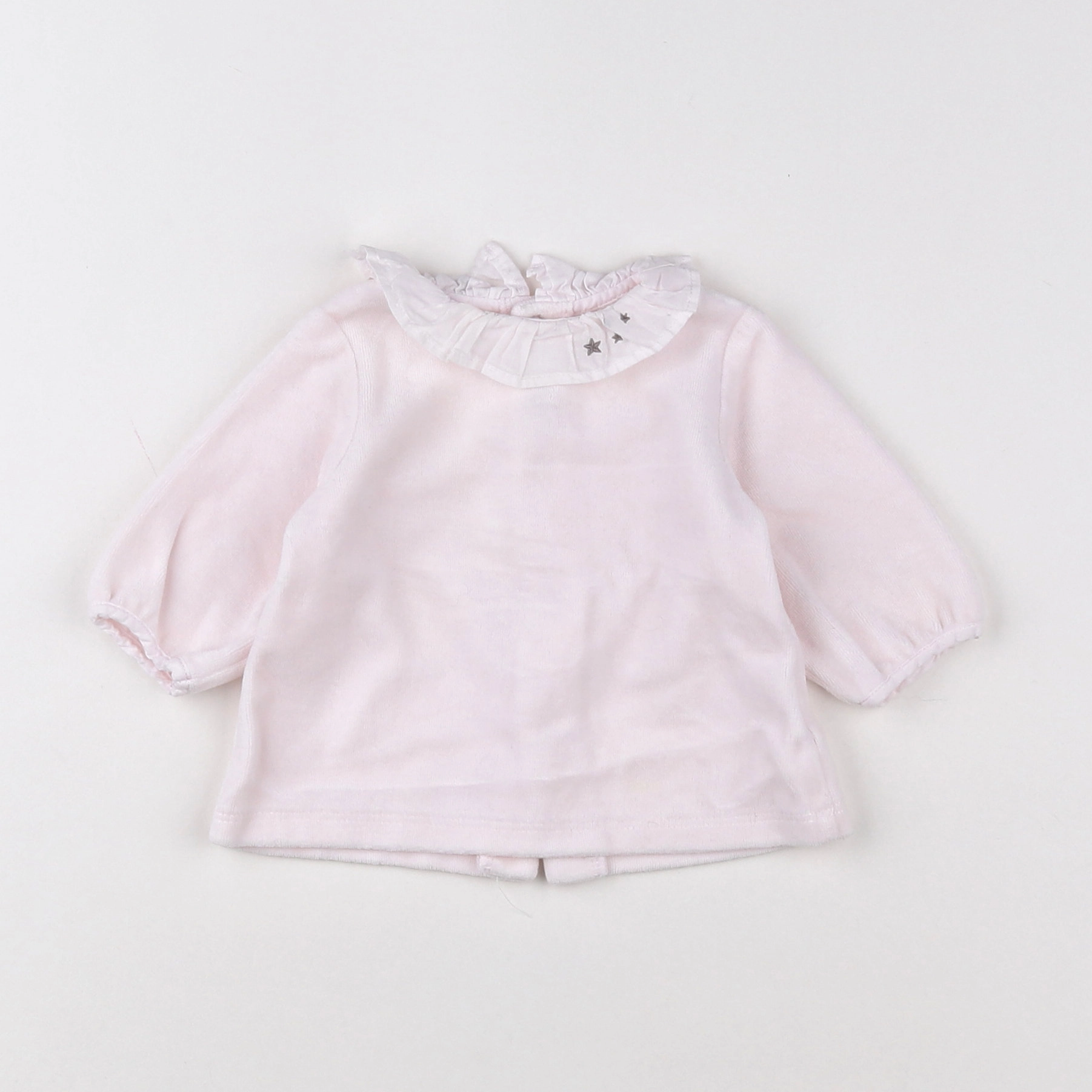 Boutchou - pyjama velours rose - 1 mois