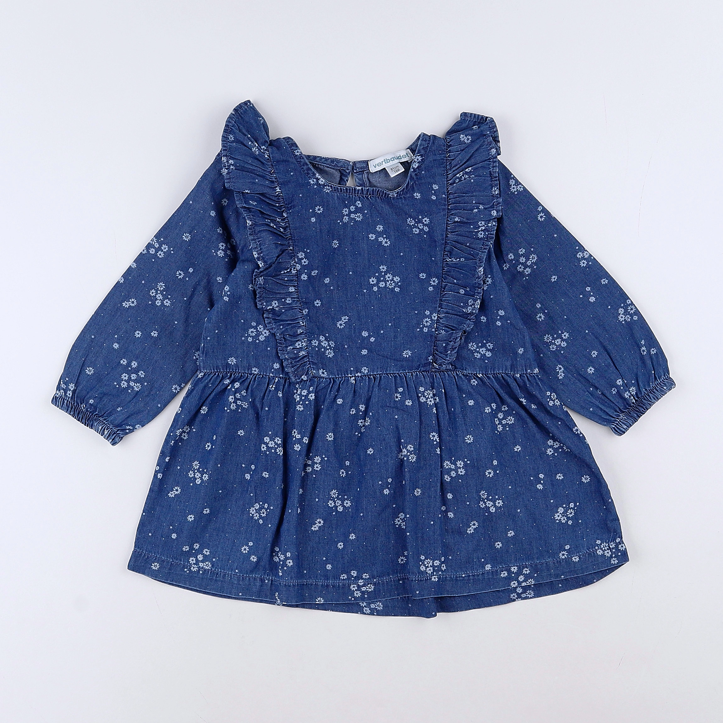 Vertbaudet - robe bleu - 18 mois
