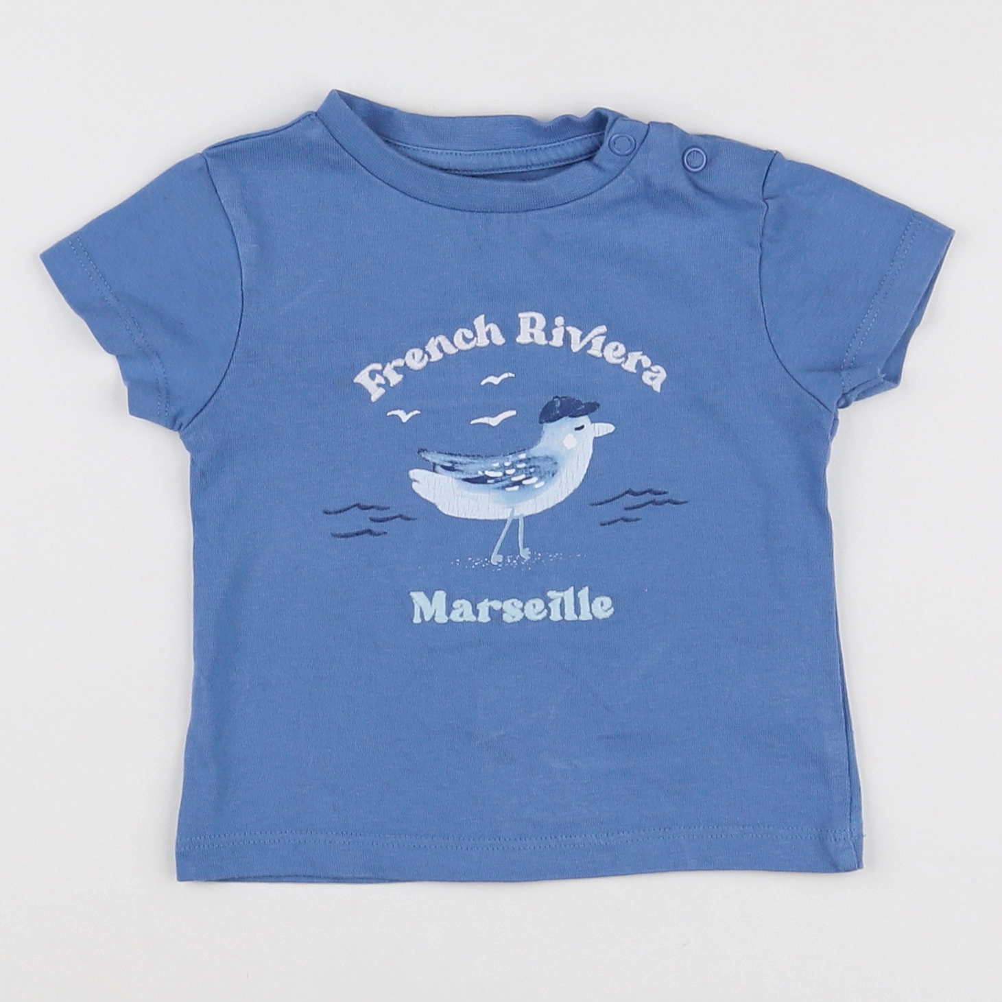Cyrillus - tee-shirt bleu - 6 mois
