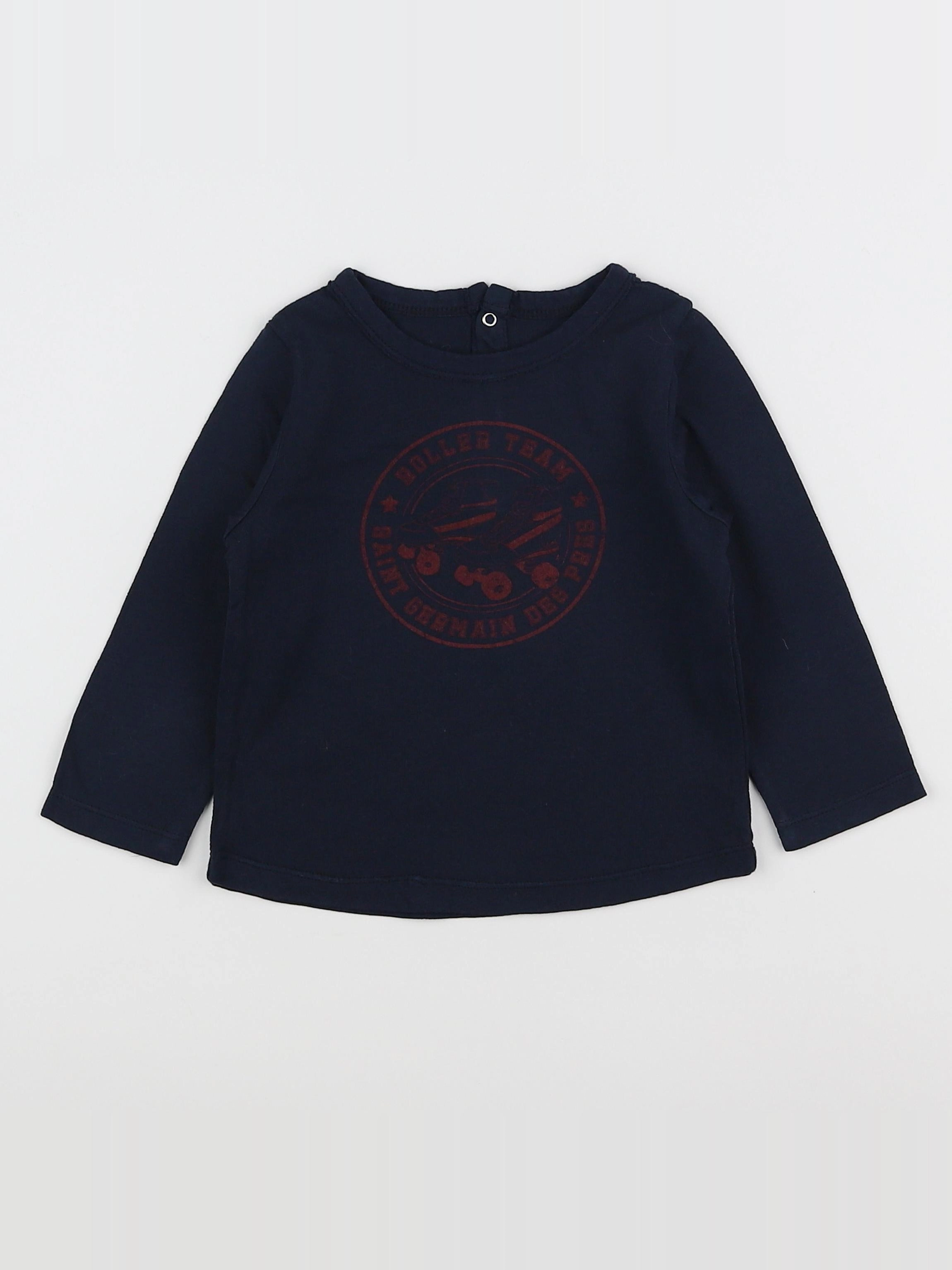 Louis Louise - tee-shirt bleu (état neuf) - 12 mois