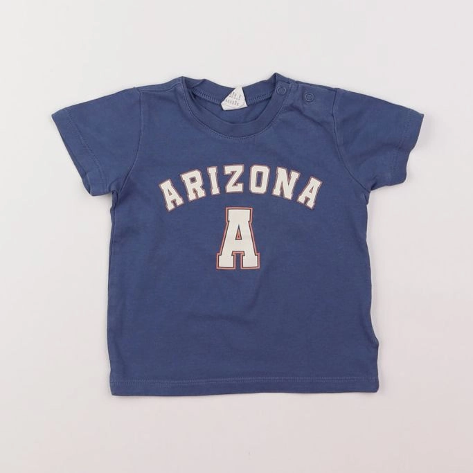 H&M - tee-shirt bleu - 9 mois
