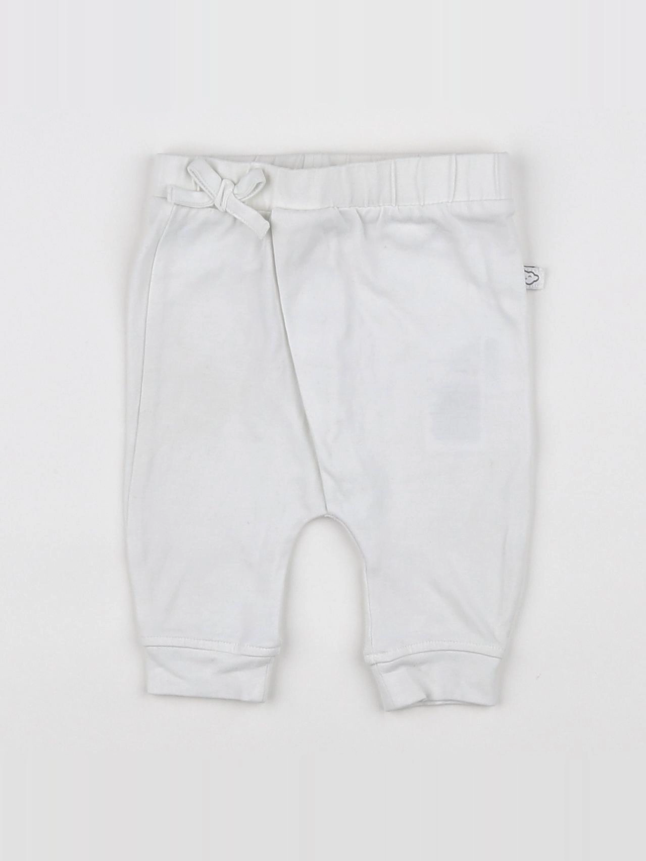 Vertbaudet - pantalon blanc - 1 mois