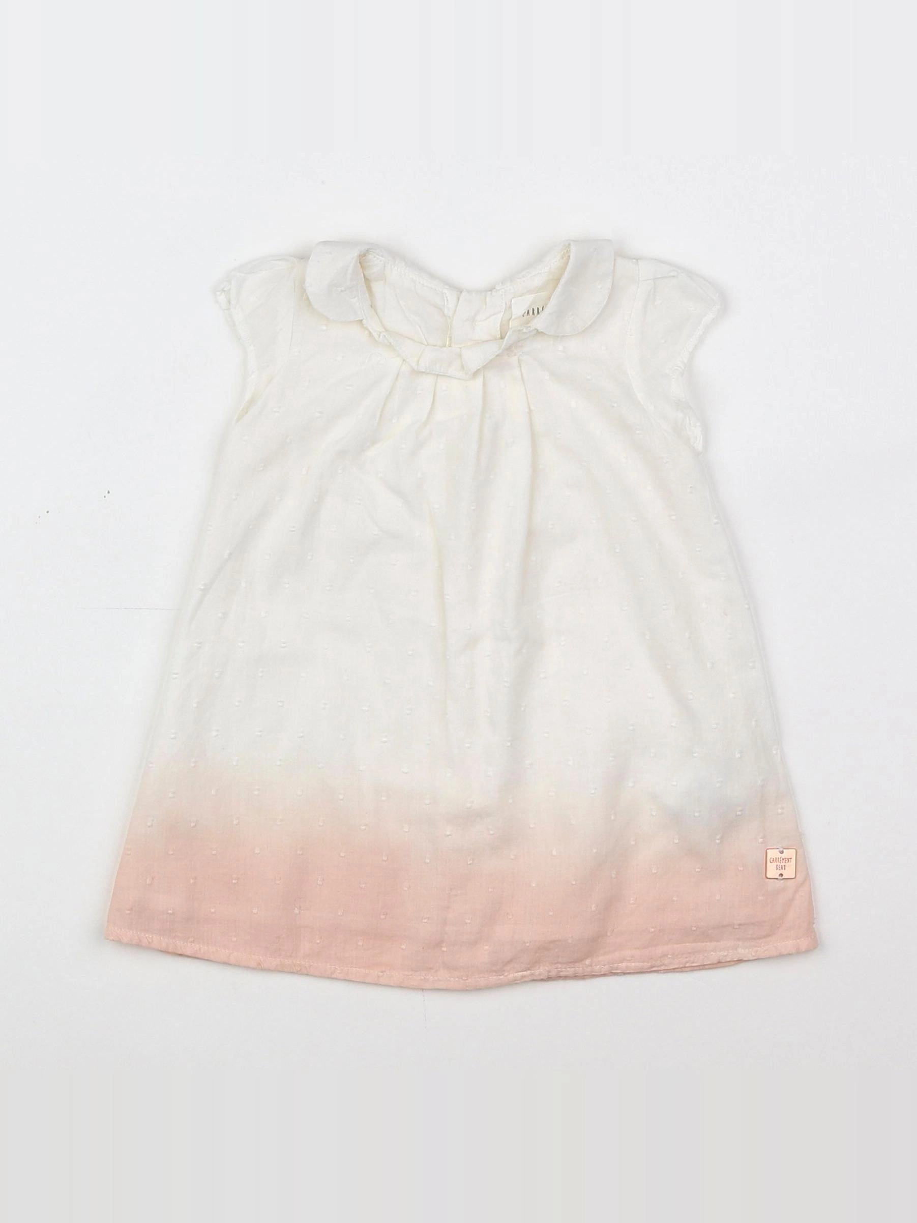 Carrément Beau - robe blanc - 3 mois