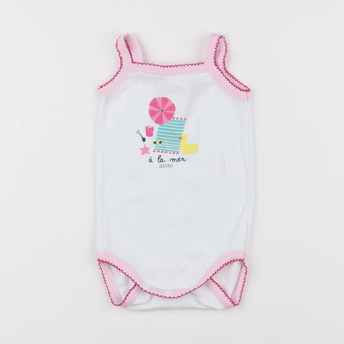 Absorba - body blanc - 6 mois
