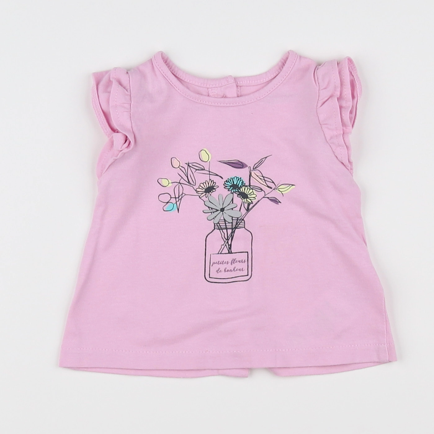 Vertbaudet - tee-shirt violet - 3 mois