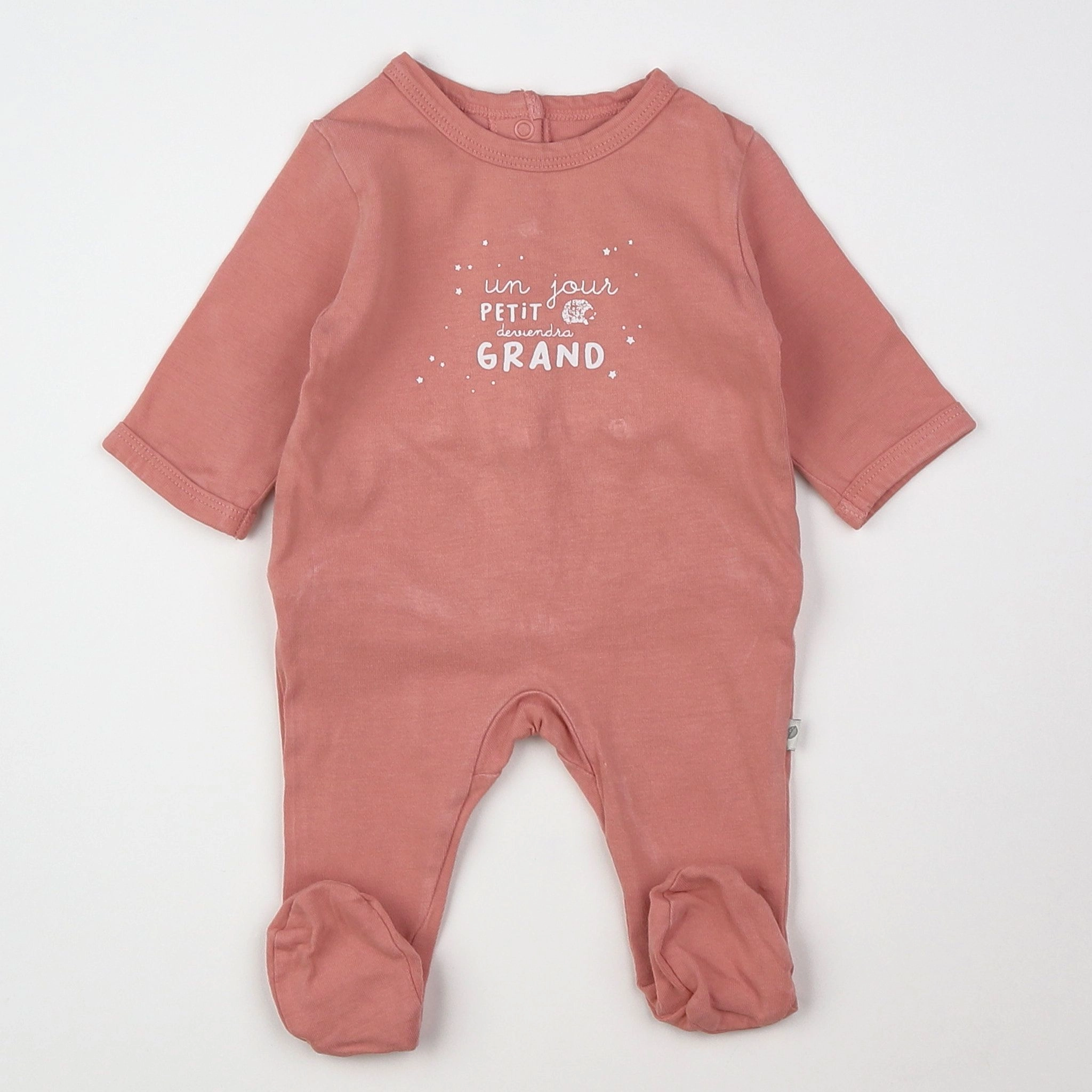 Vertbaudet - pyjama coton rose - 1 mois