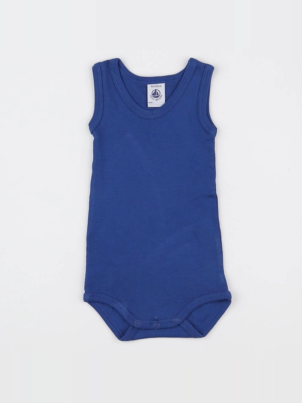 Petit Bateau - body bleu - 3 mois