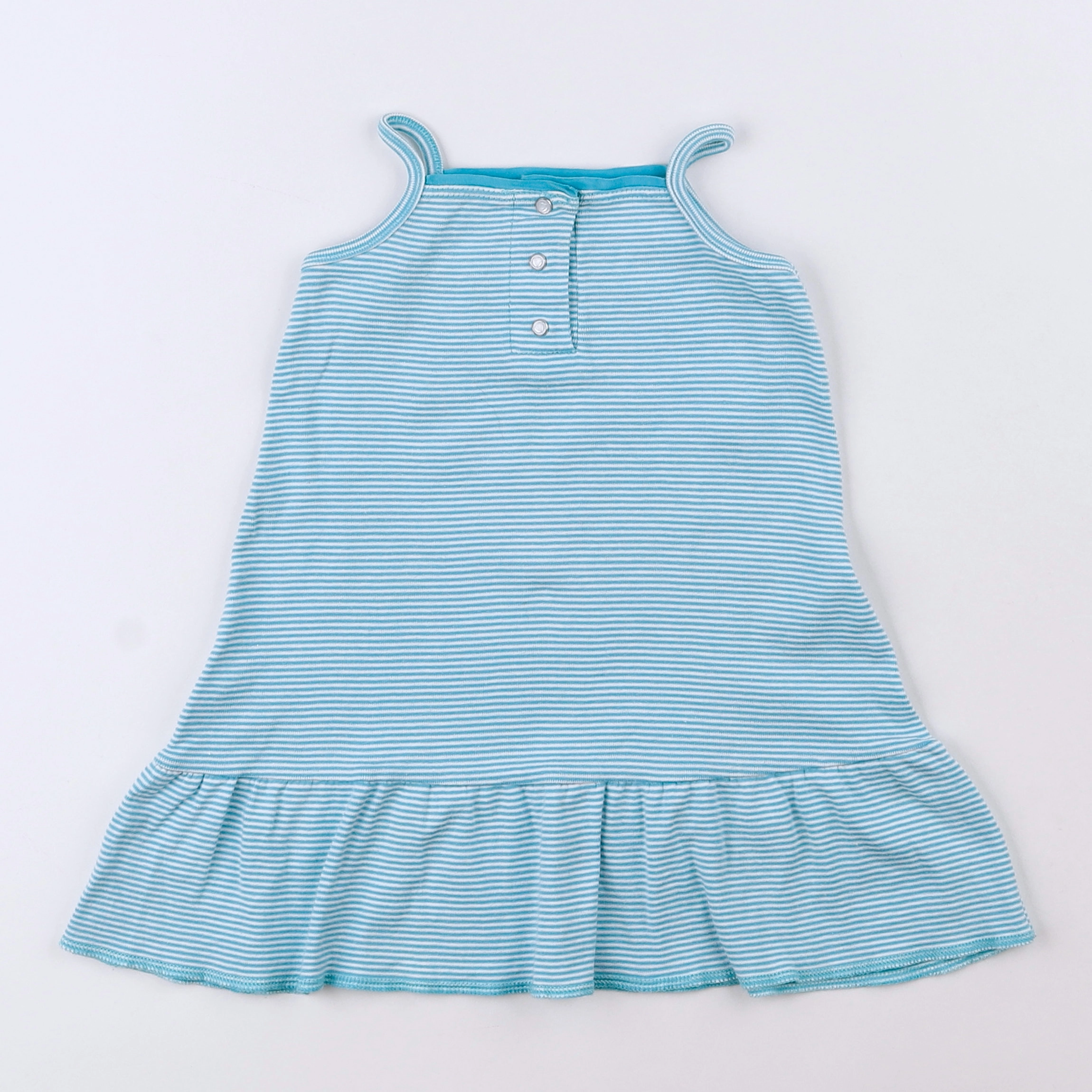 Petit Bateau - robe bleu, blanc - 12 mois
