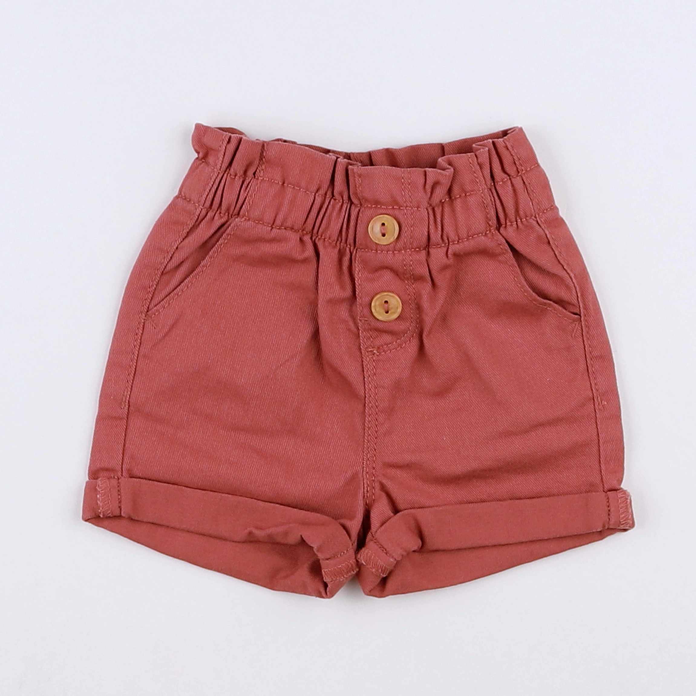 Vertbaudet - short rouge - 3 mois