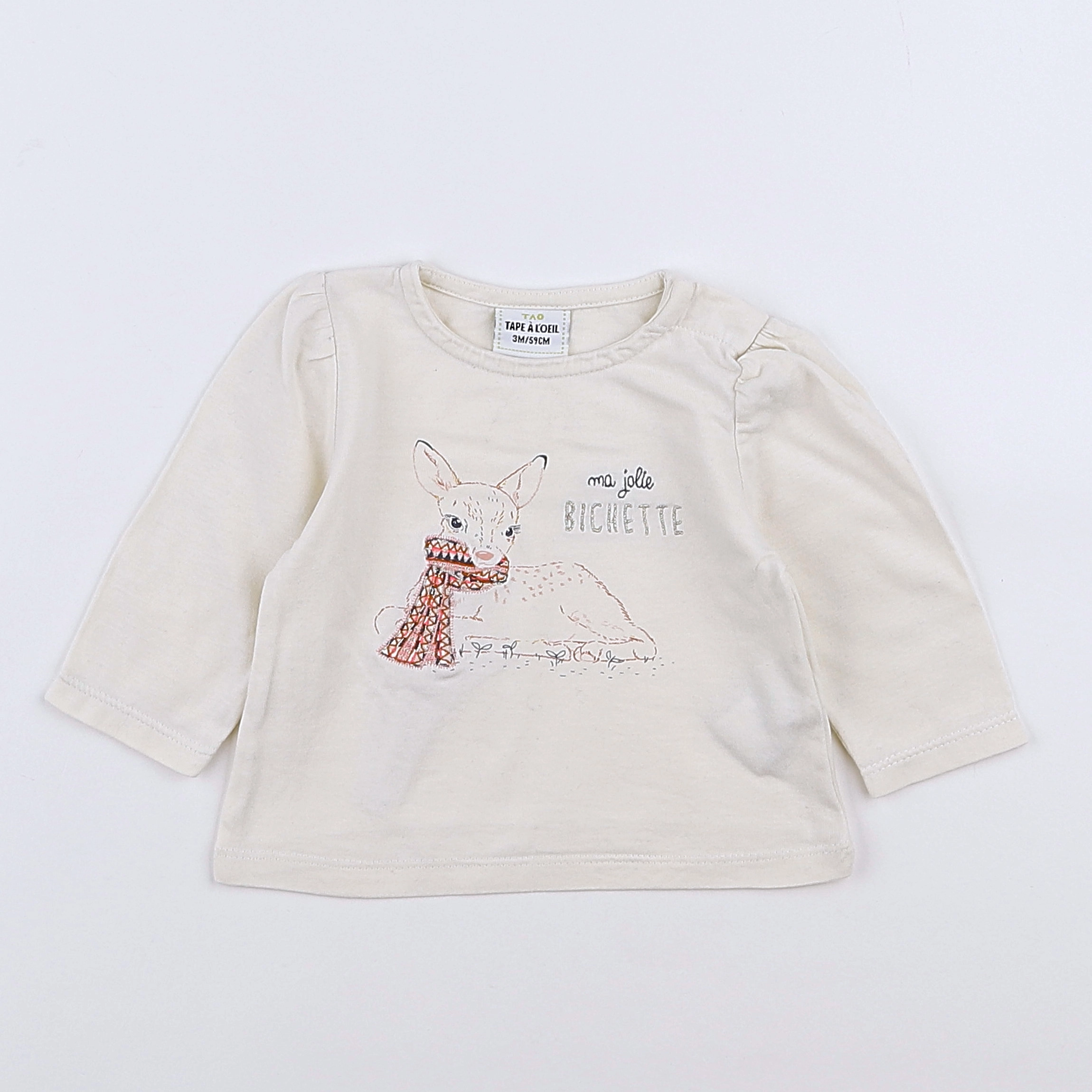 Tape à l'oeil - tee-shirt beige - 3 mois