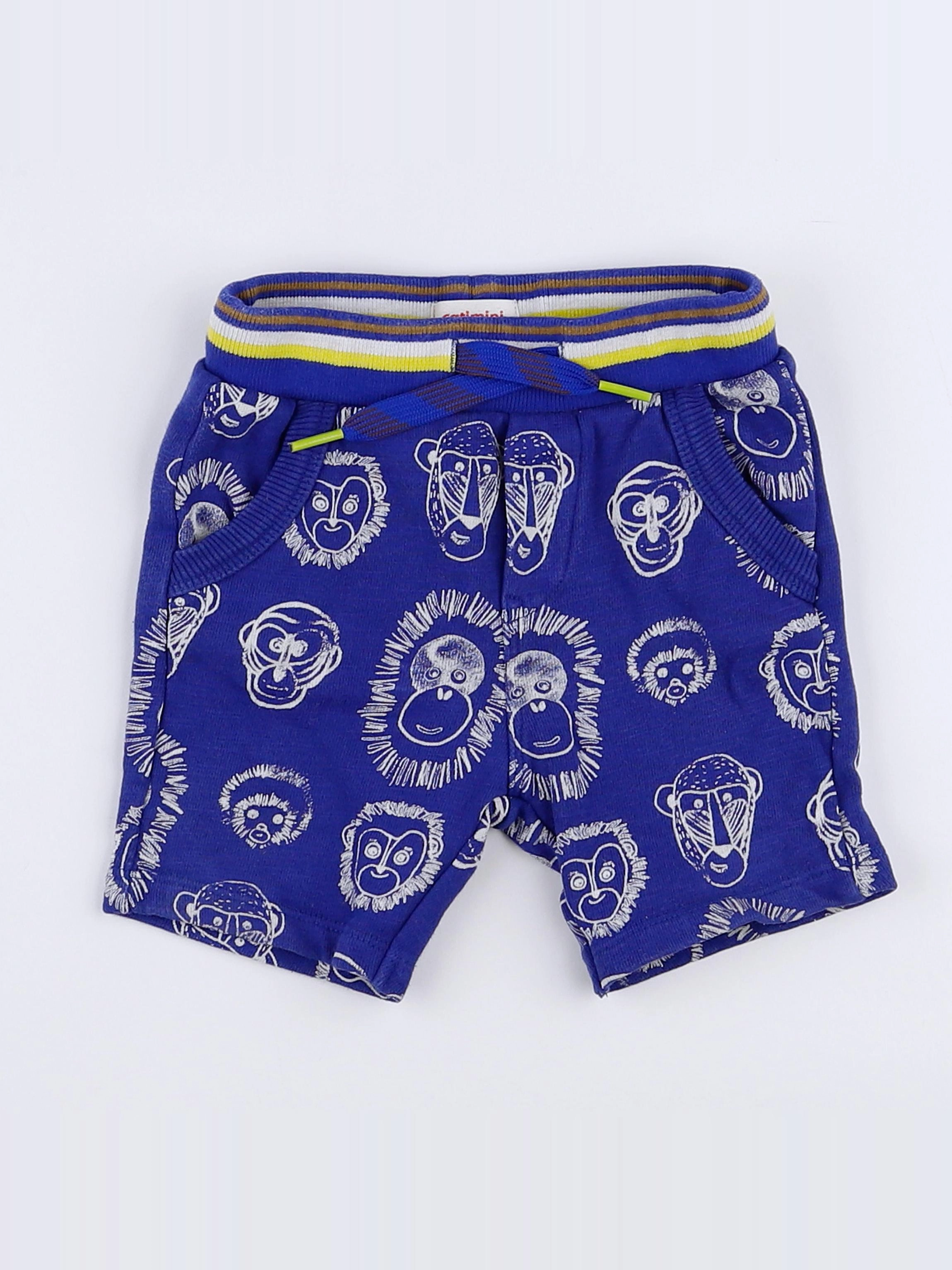 Catimini - short bleu - 12 mois