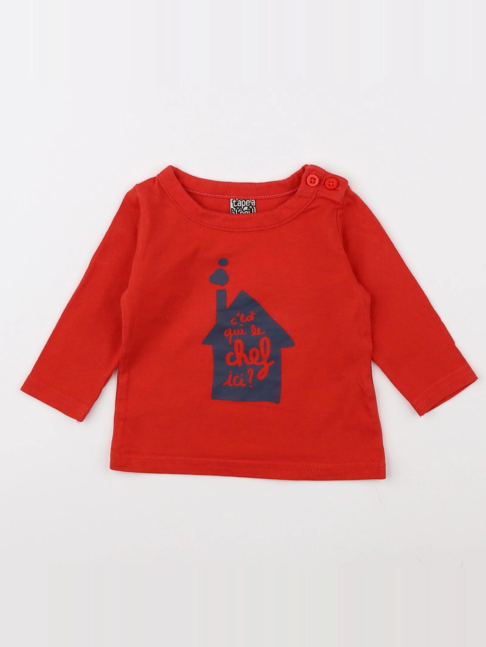 Tape à l'oeil - tee-shirt rouge - 3 mois