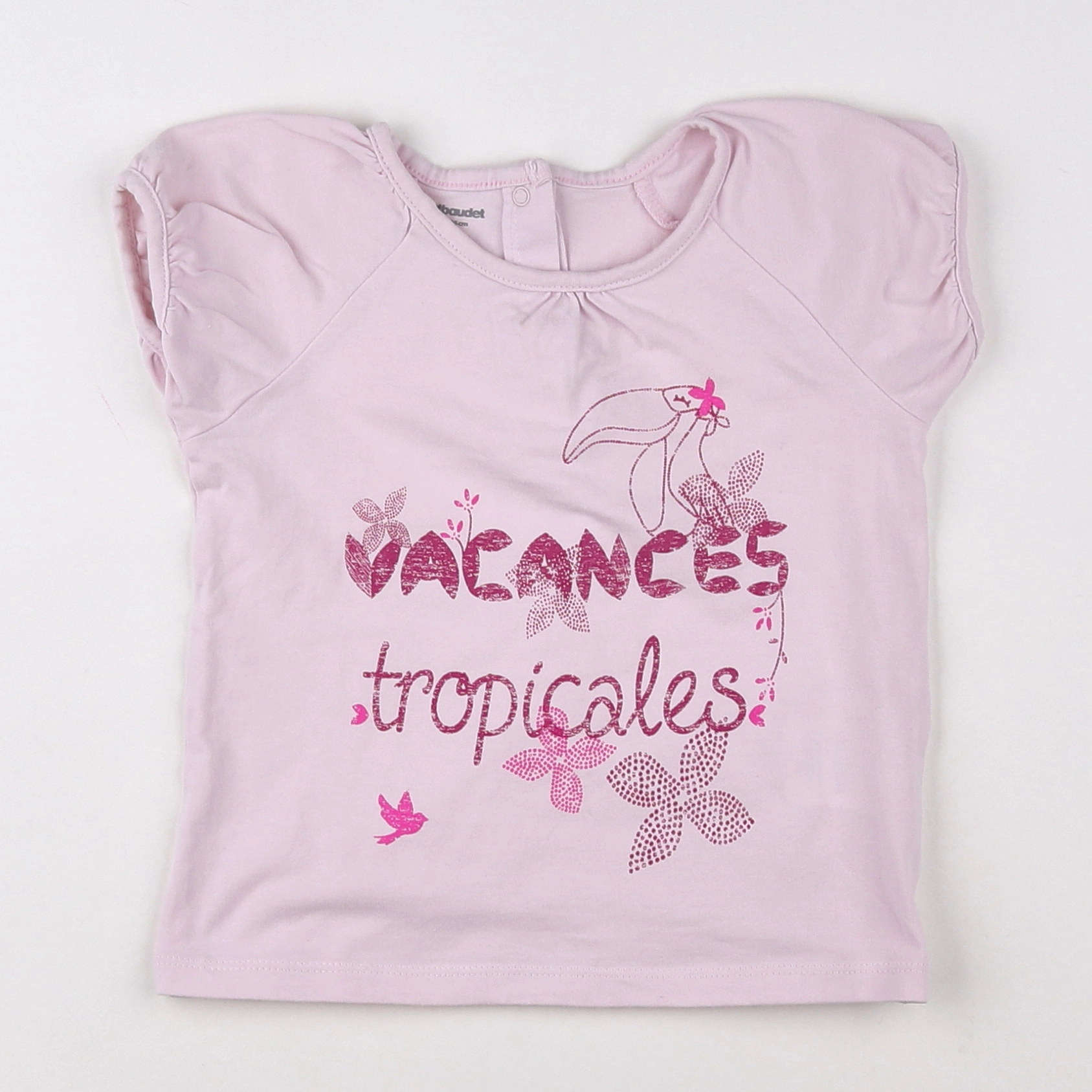 Vertbaudet - tee-shirt rose - 2 ans
