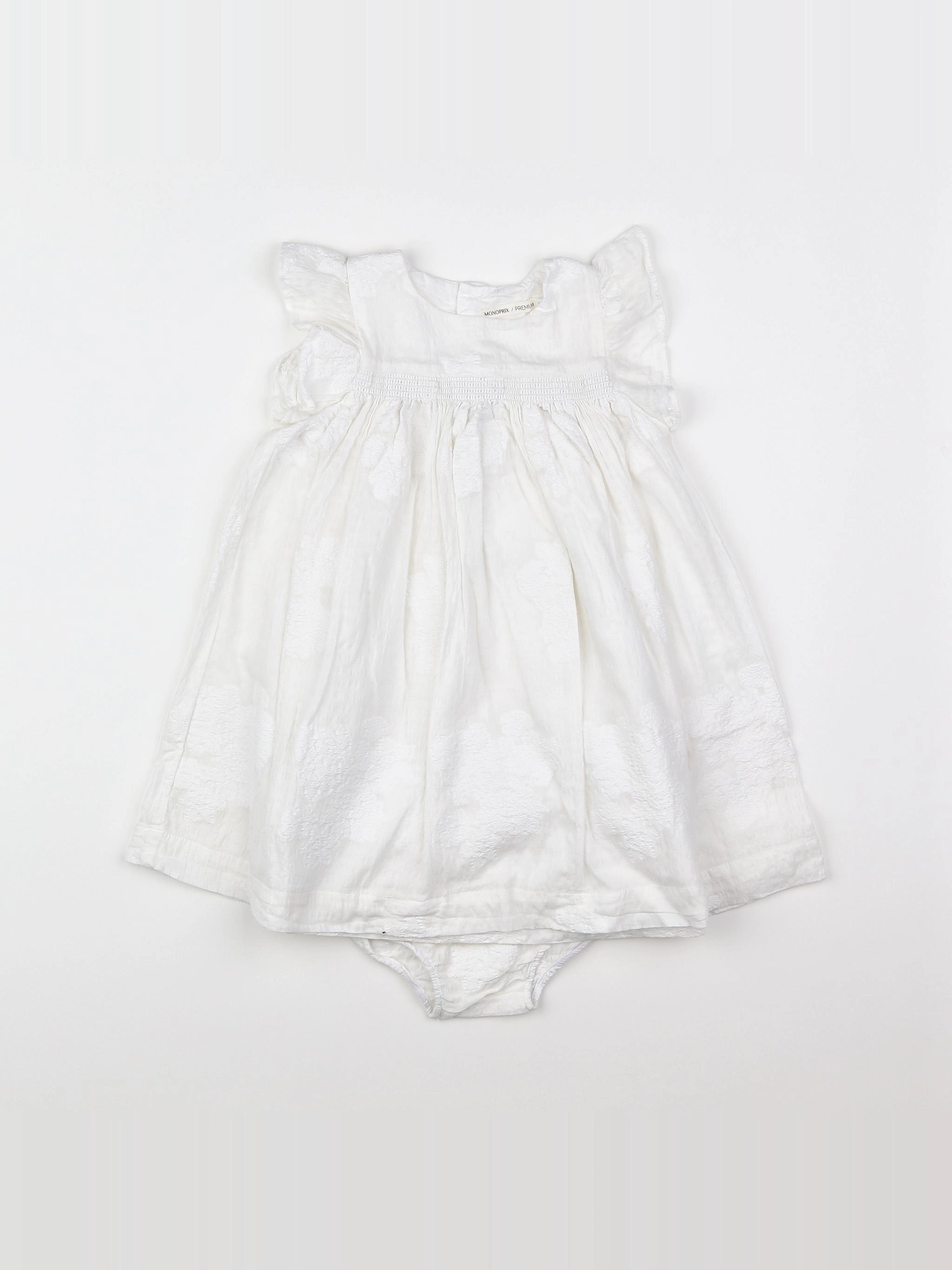 Monoprix - robe blanc - 2 ans