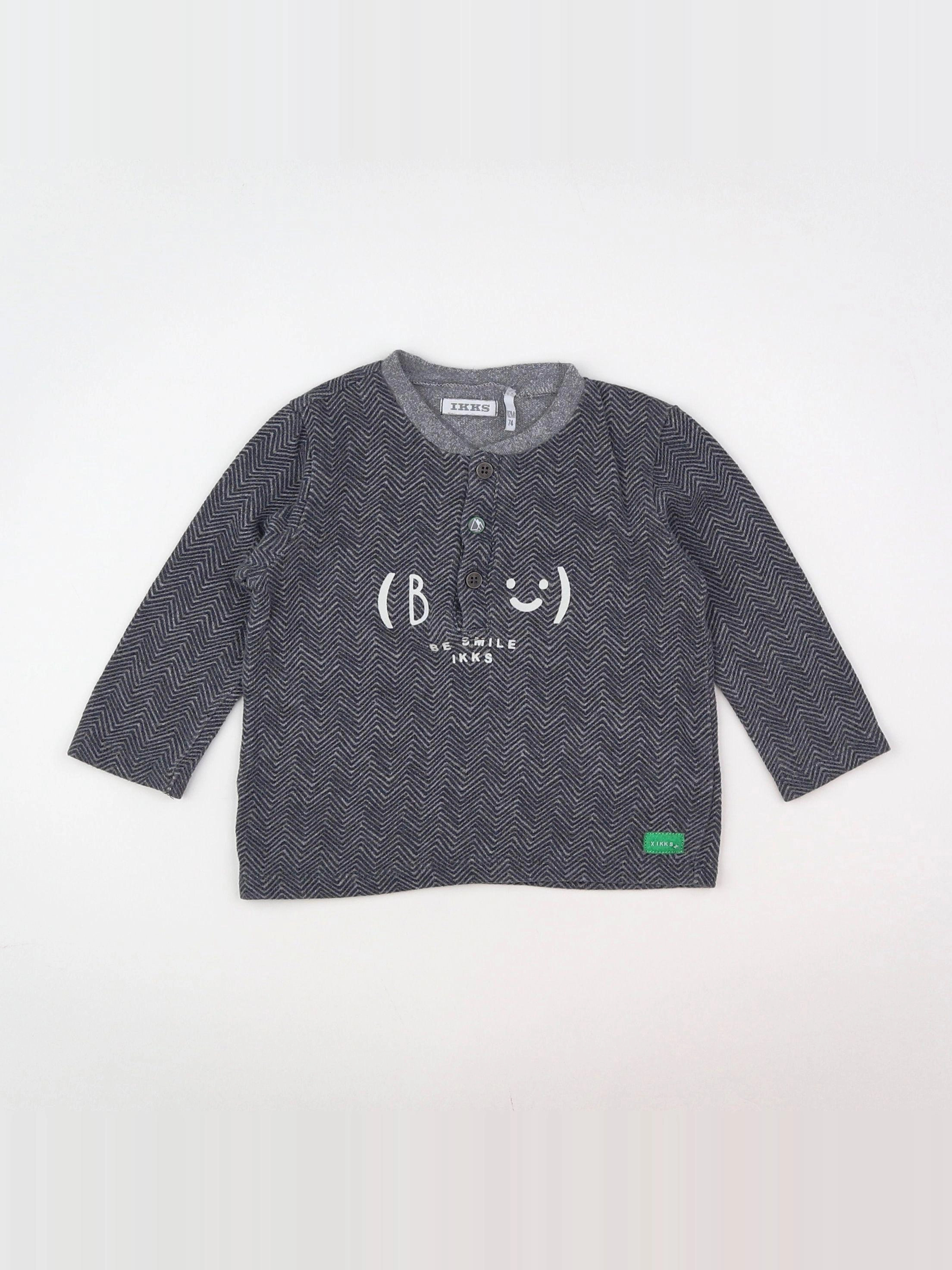 IKKS - tee-shirt gris - 12 mois