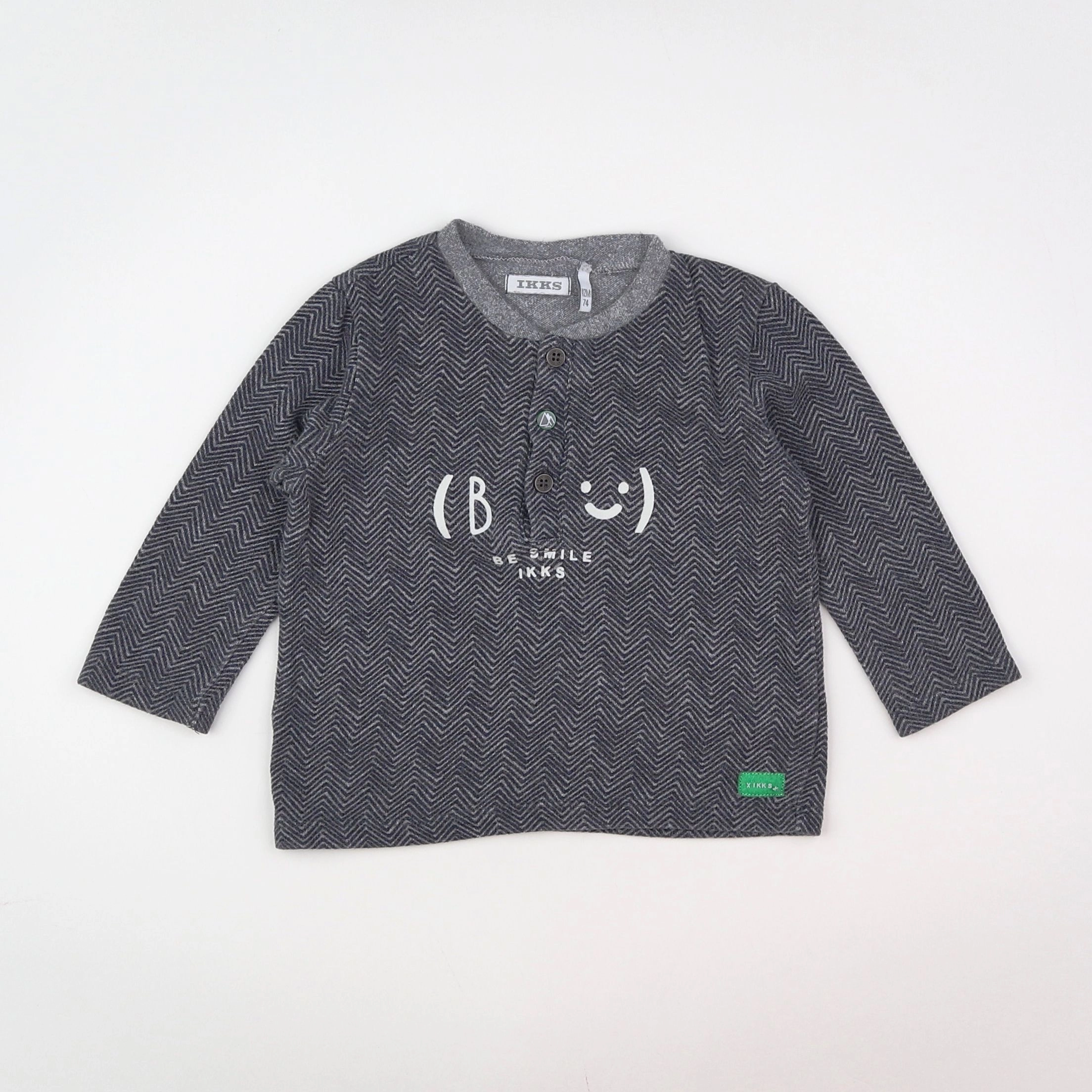 IKKS - tee-shirt gris - 12 mois
