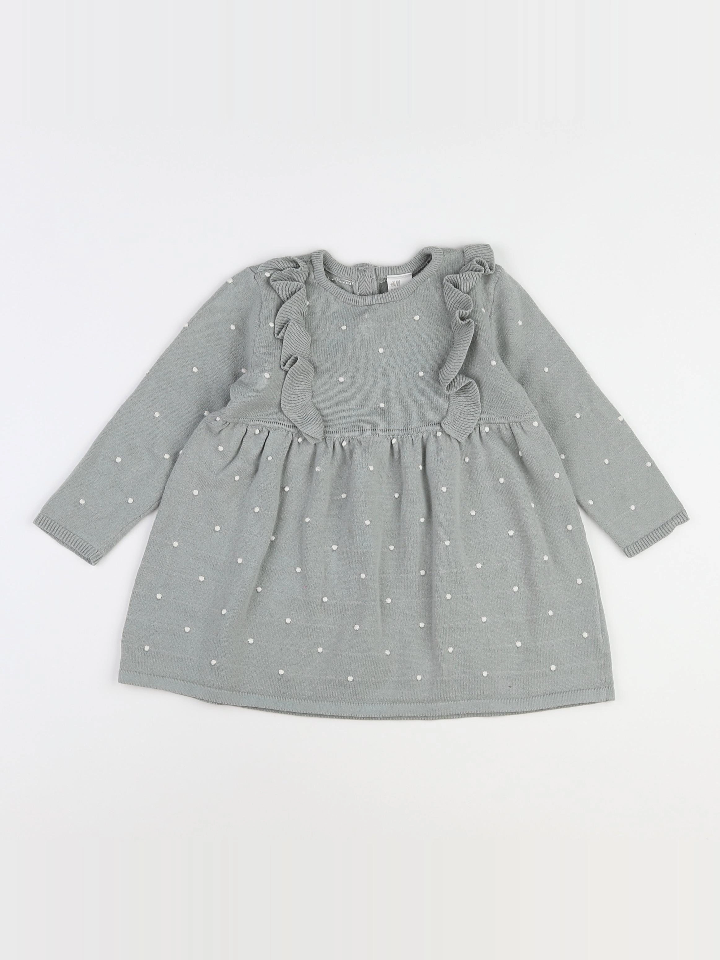 H&M - robe vert - 9/12 mois